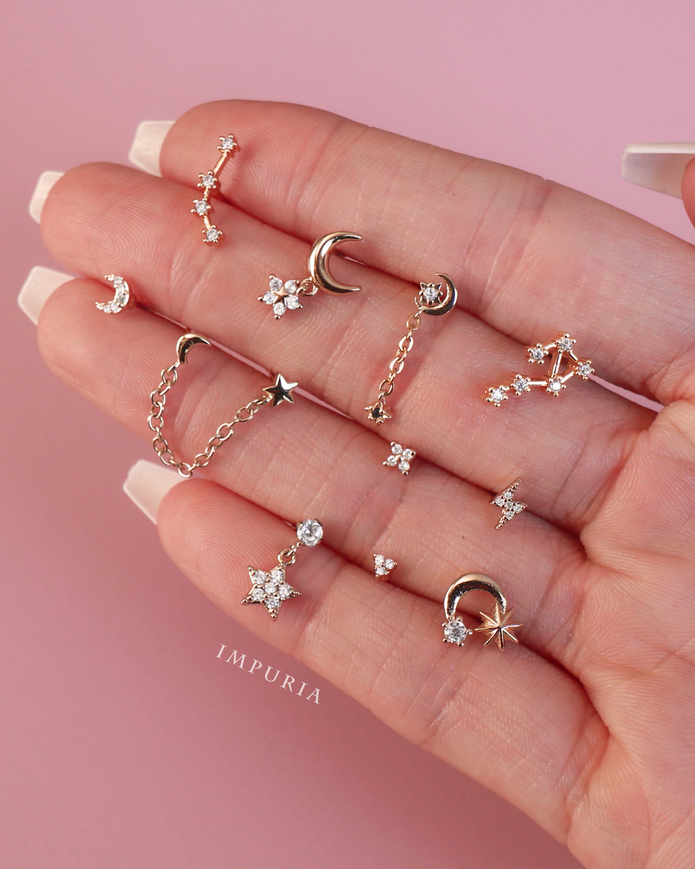 May Trinity Ear Piercing Stud