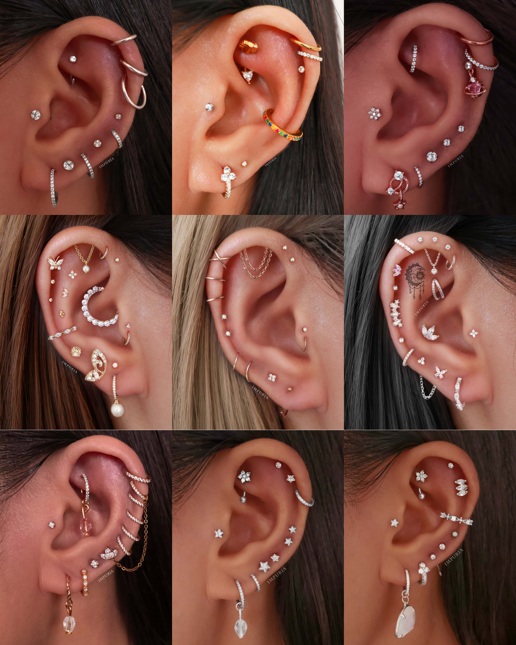 Eternity Crystal 14K Gold Ear Piercing Stud