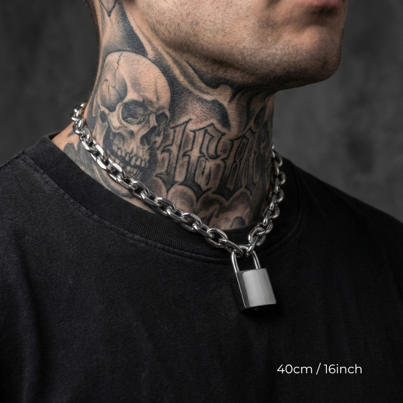 Heavy Lock Stainless Steel Necklace