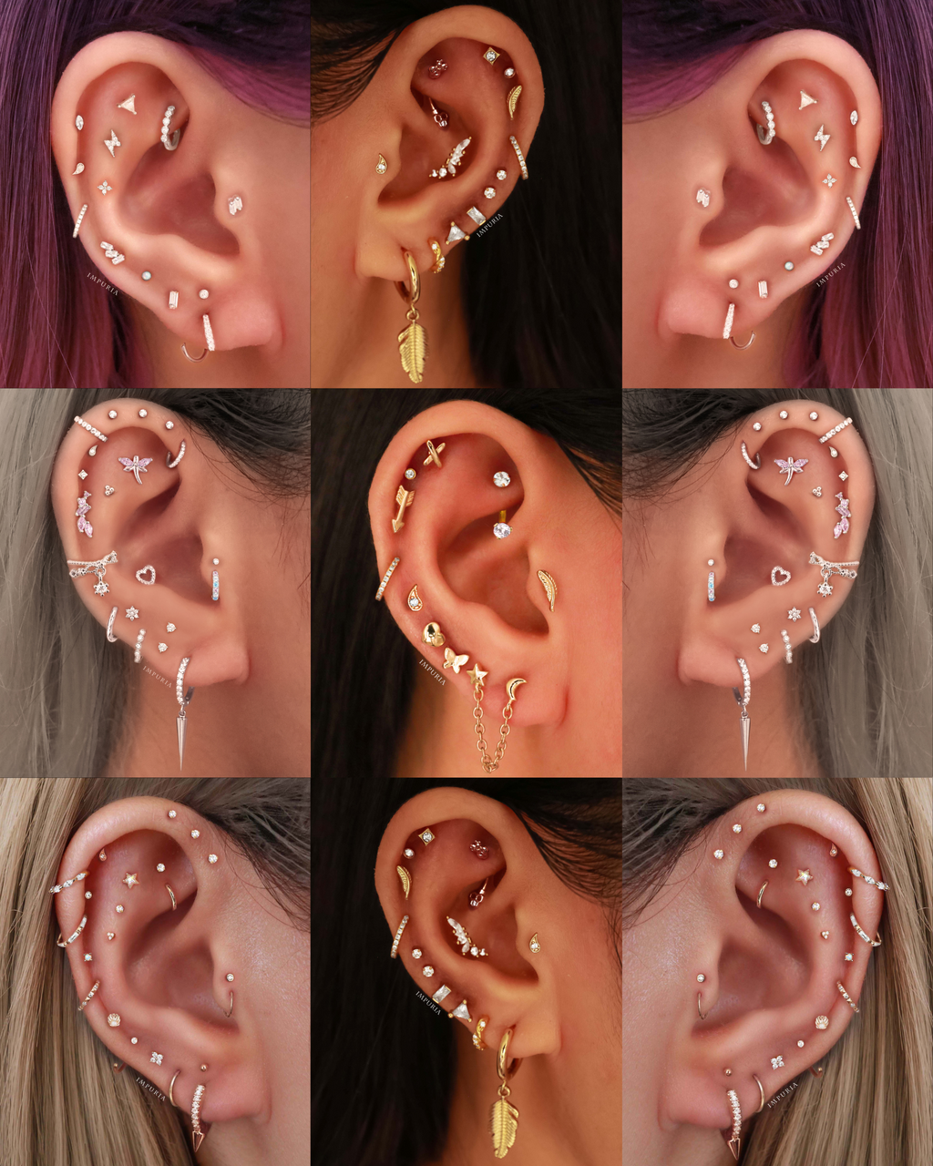 Rainn Teardrop Crystal Ear Piercing Earring Stud