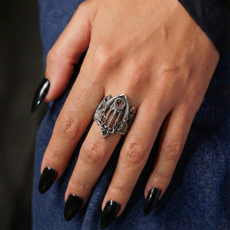 Worship Nothing Gothic Stainless Steel Ring