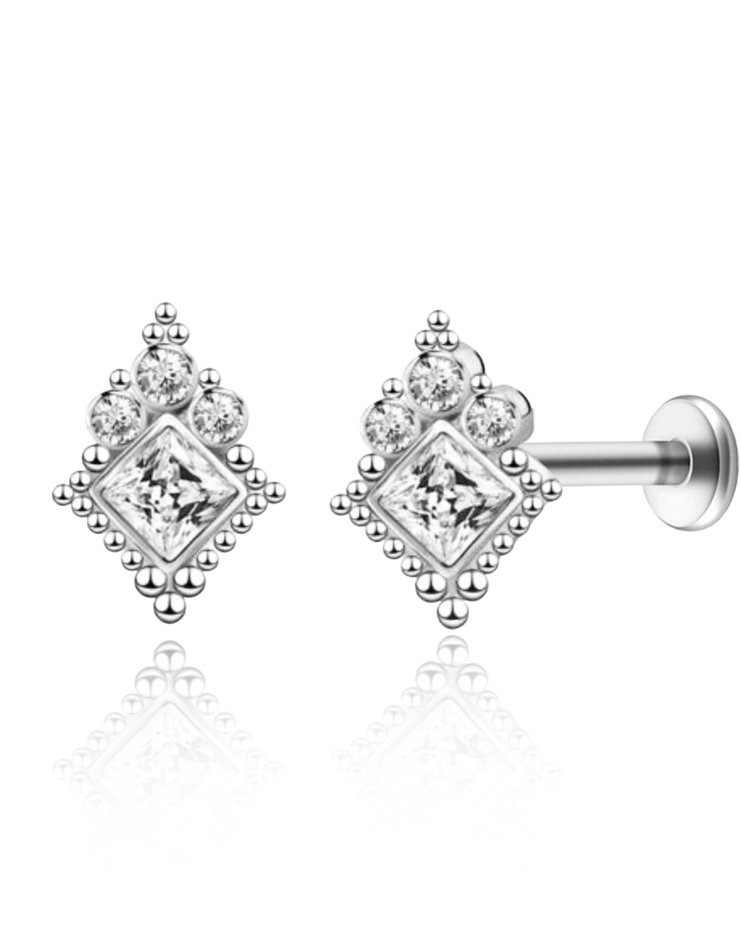 Enya Milgrain Ear Piercing Stud