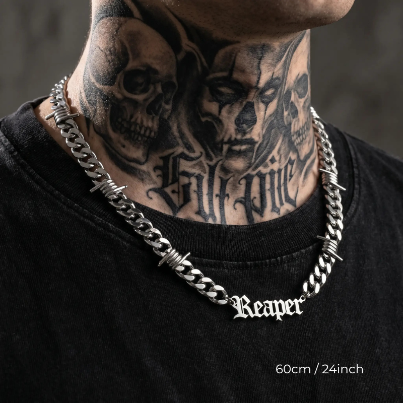 Custom Barb Cuban Name Cuban Link Stainless Steel Chain