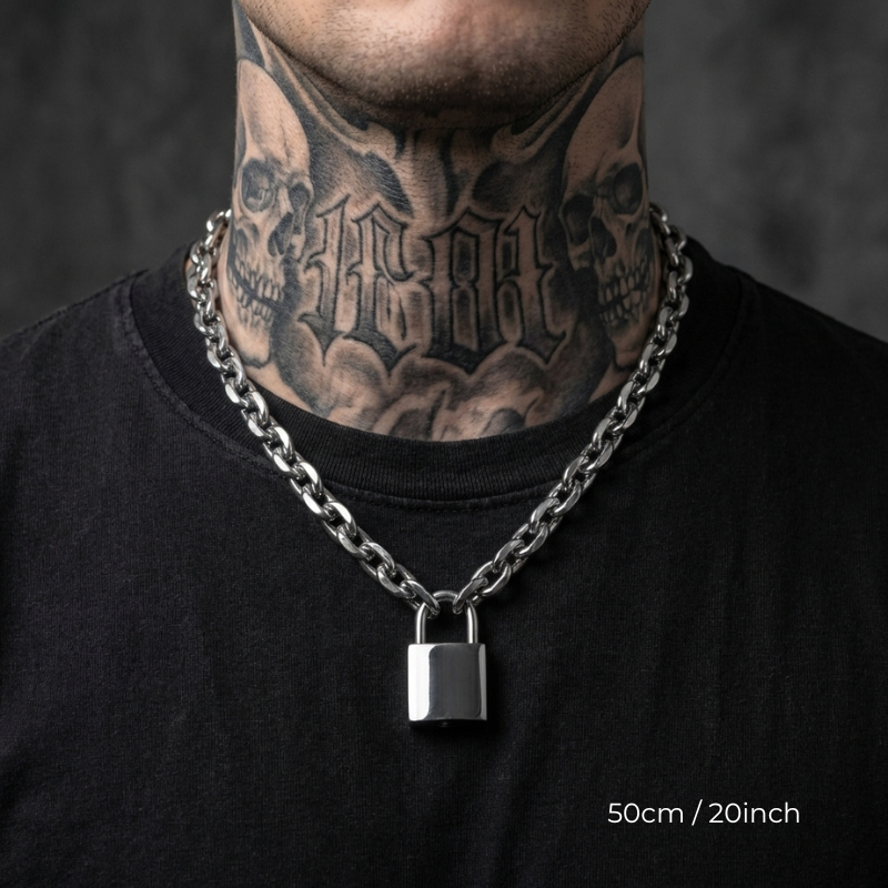 Heavy Lock Stainless Steel Necklace