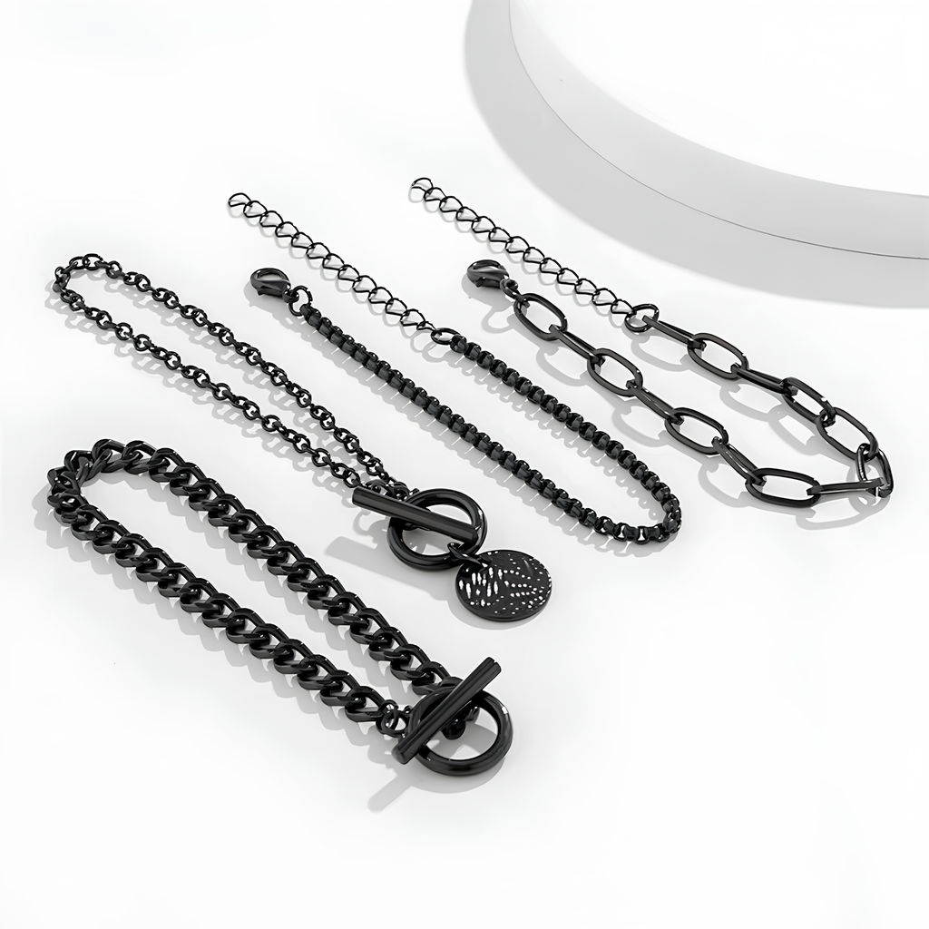 Blackout Layered Stainless Steel Bracelet