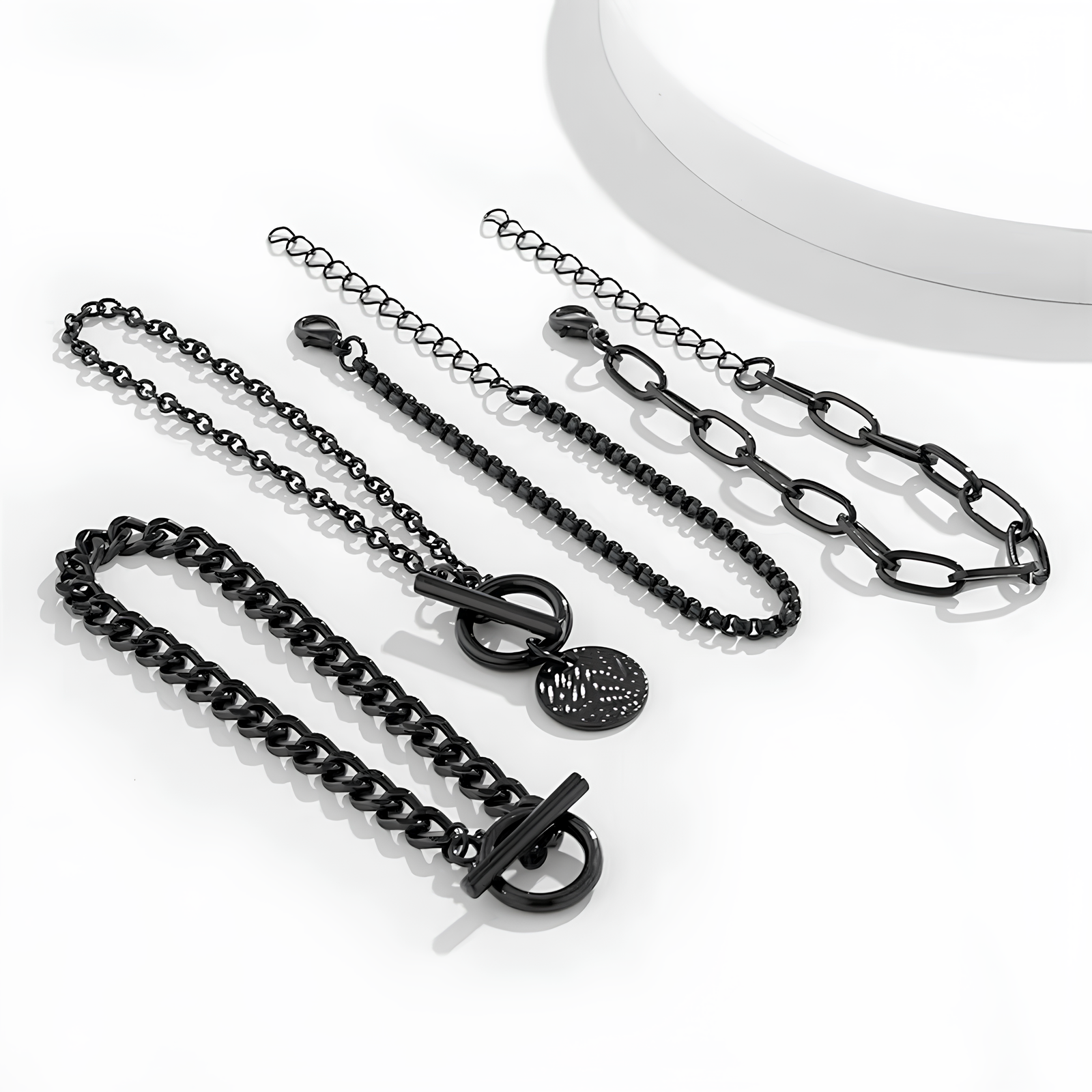 Blackout Layered Stainless Steel Bracelet
