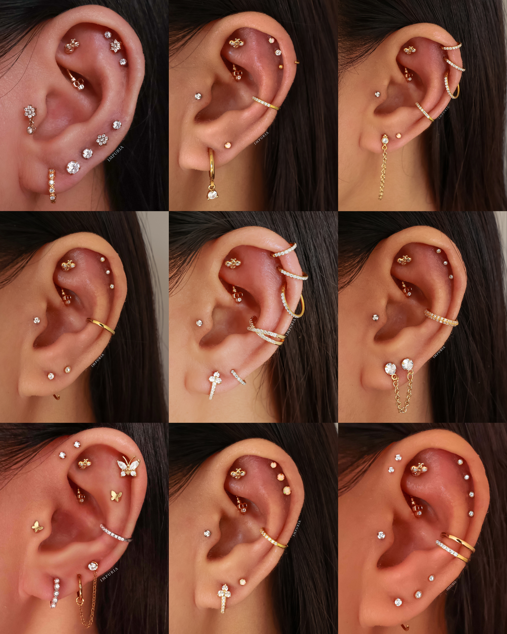 Buzz Bumble Bee Crystal Rook Ear Piercing Jewelry Curved Barbell