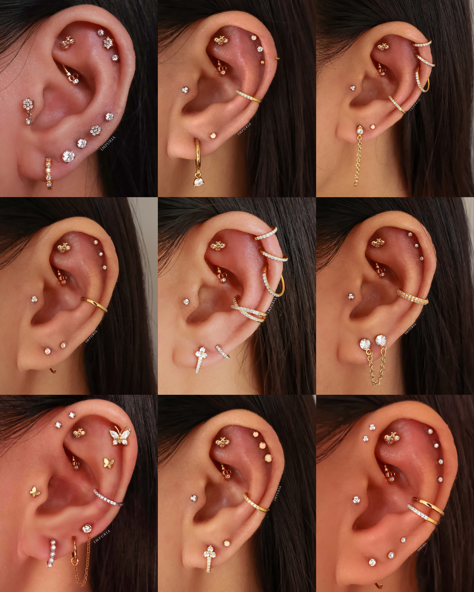 Buzz Bumble Bee Crystal Rook Ear Piercing Jewelry Curved Barbell