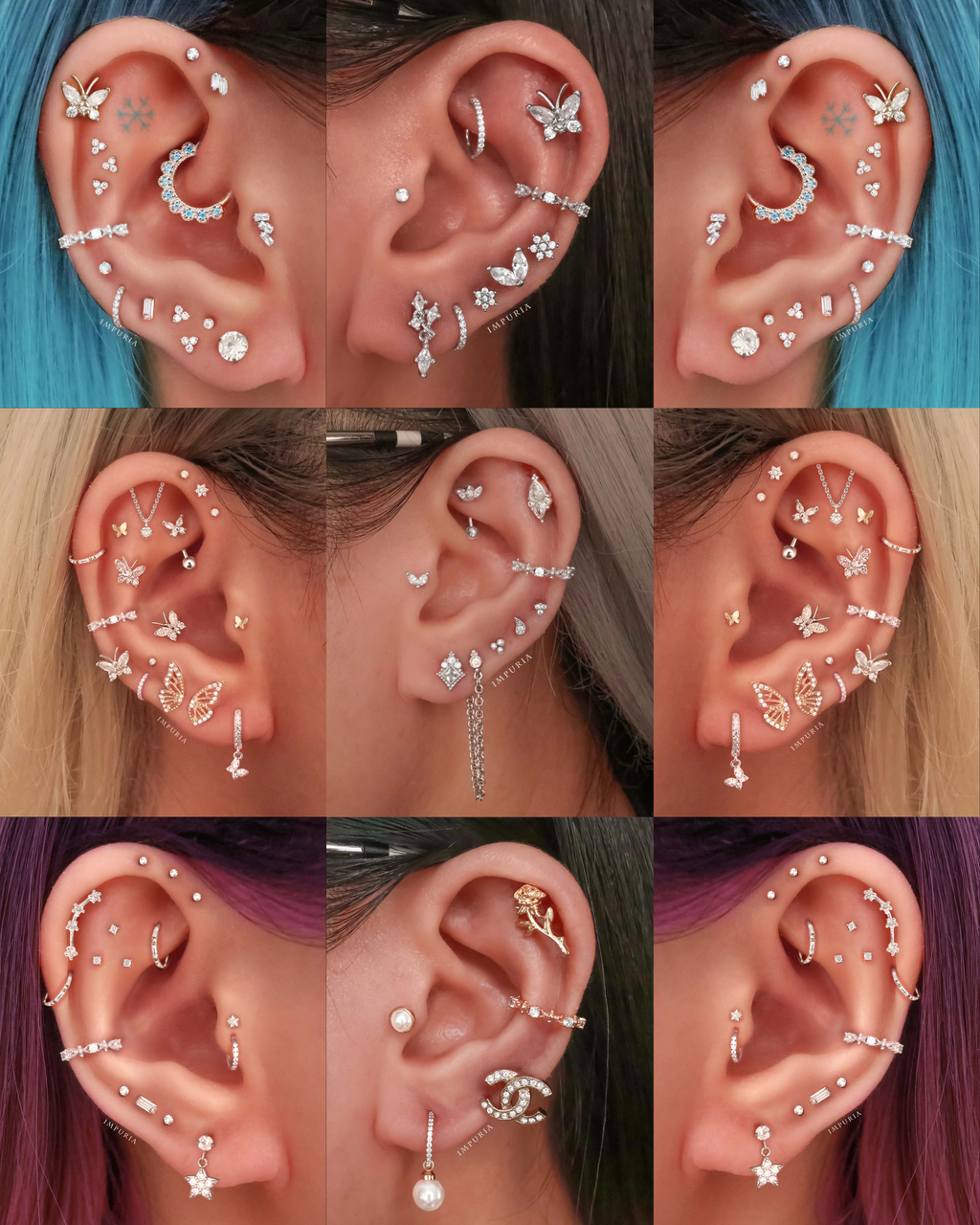 Couture Crystal Milgrain Ear Cuff Earring Set