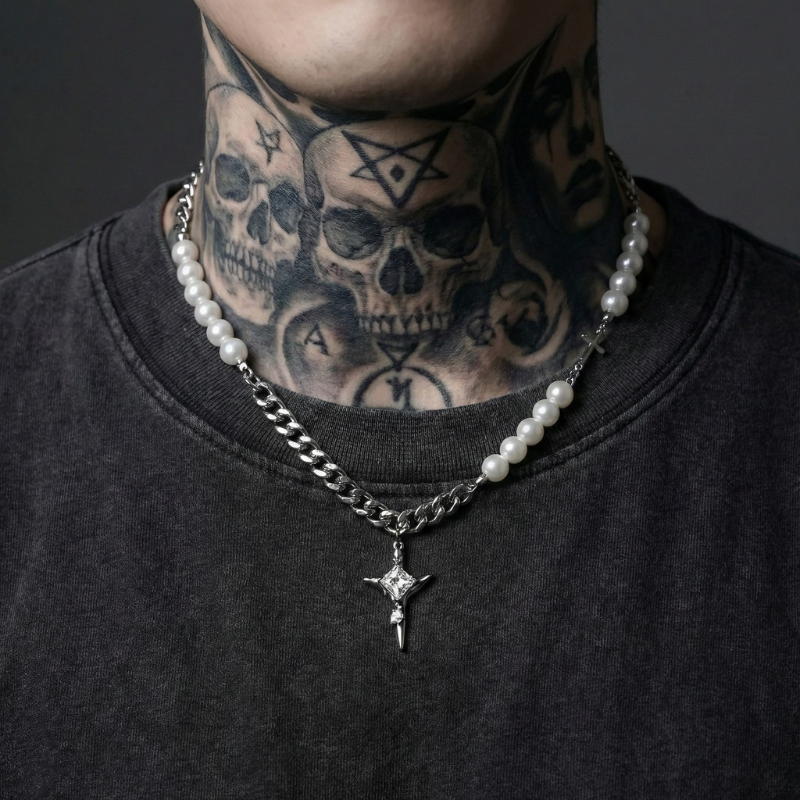 Resurrection Gothic Stainless Steel Necklace