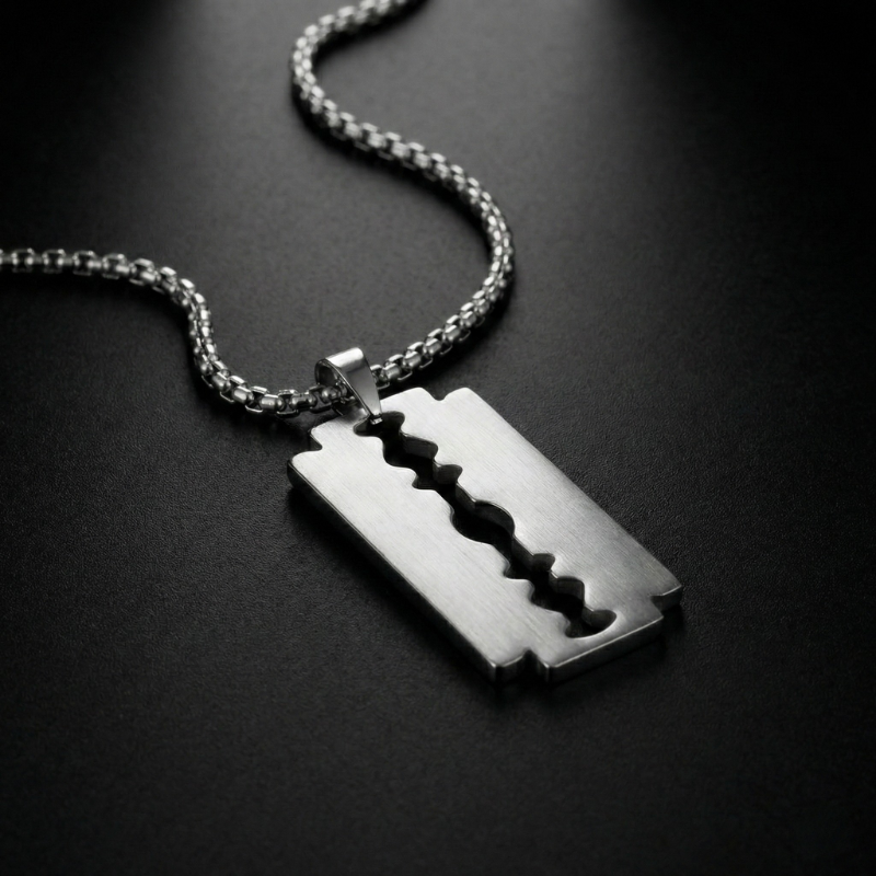 Razor Blade Stainless Steel Necklace