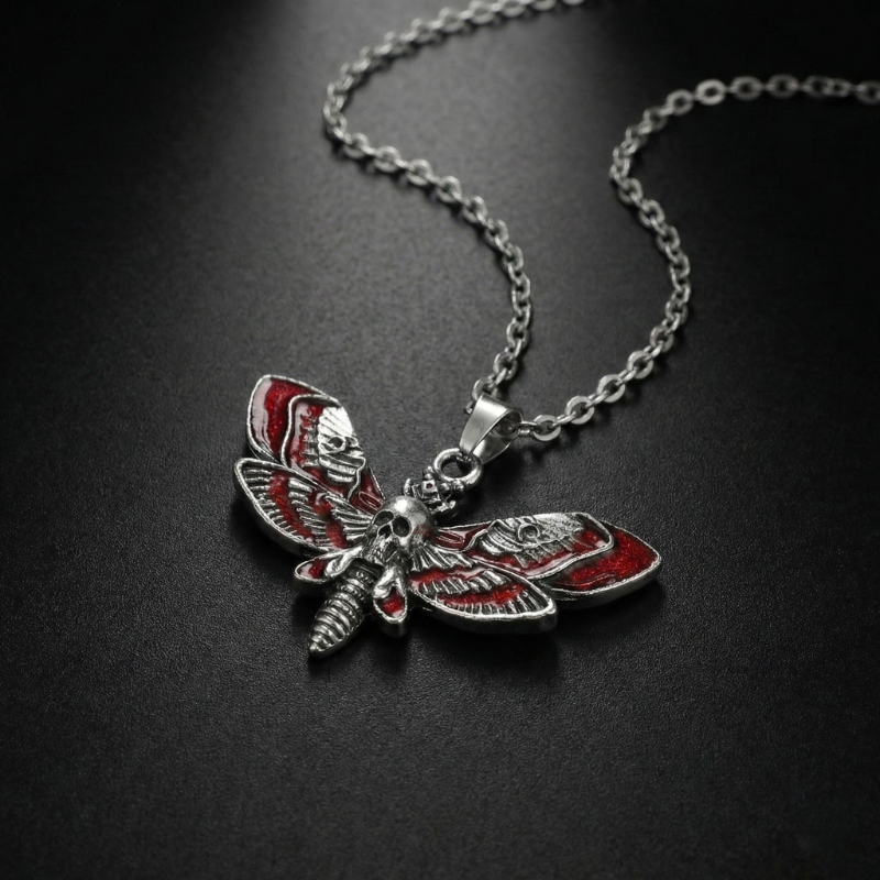Blood Moth Gothic Necklace