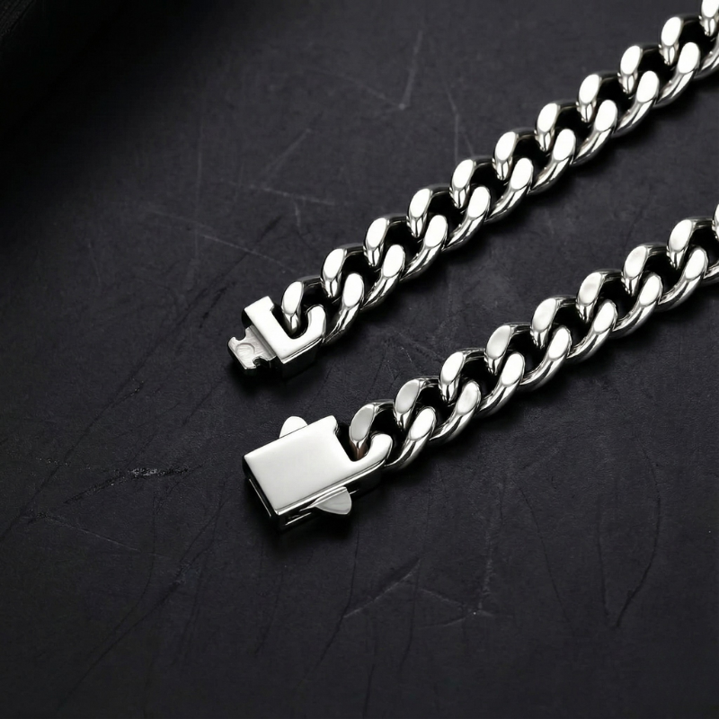 10mm Cuban Link Stainless Steel Bracelet