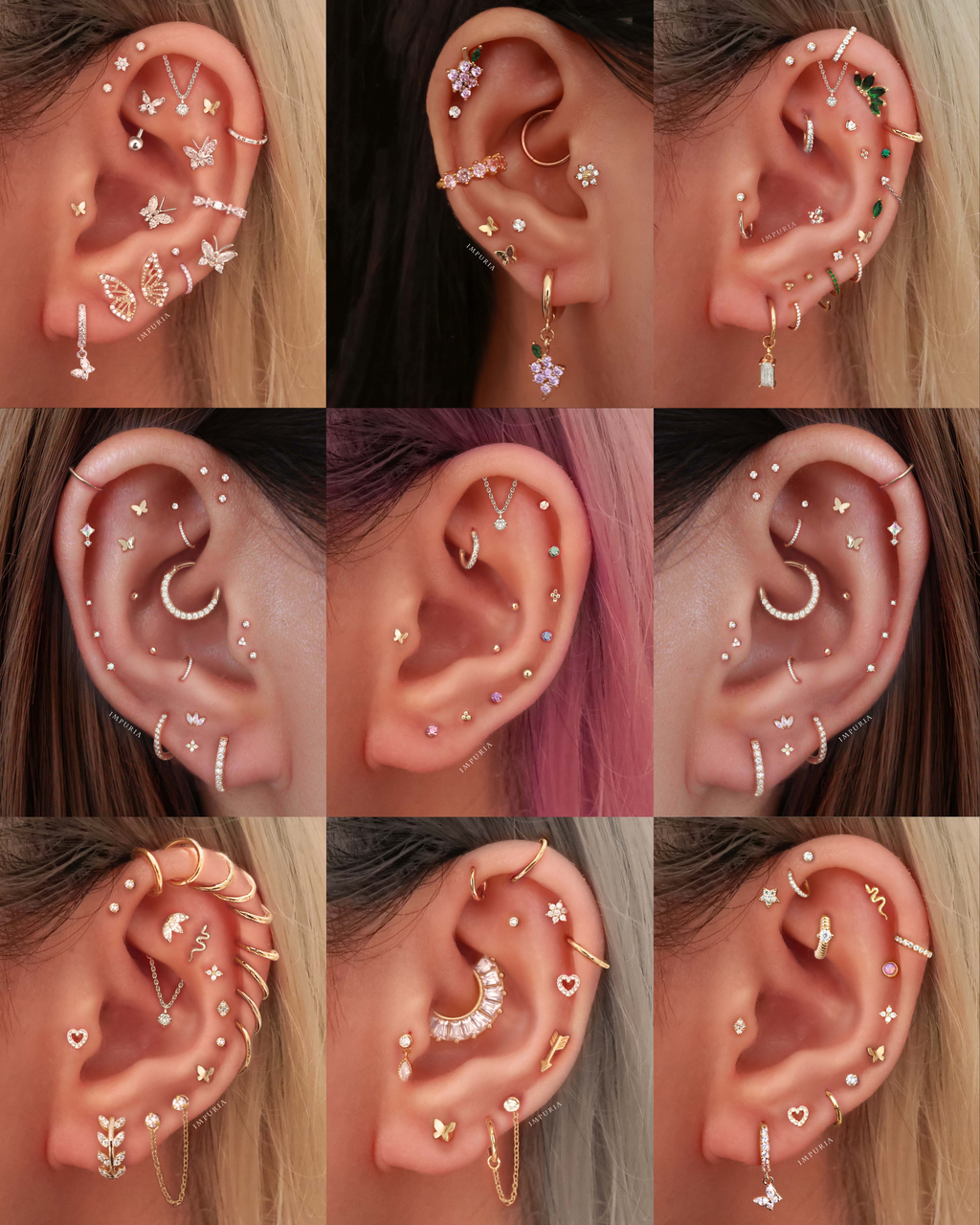 Papillon Butterfly Ear Piercing Earring Stud