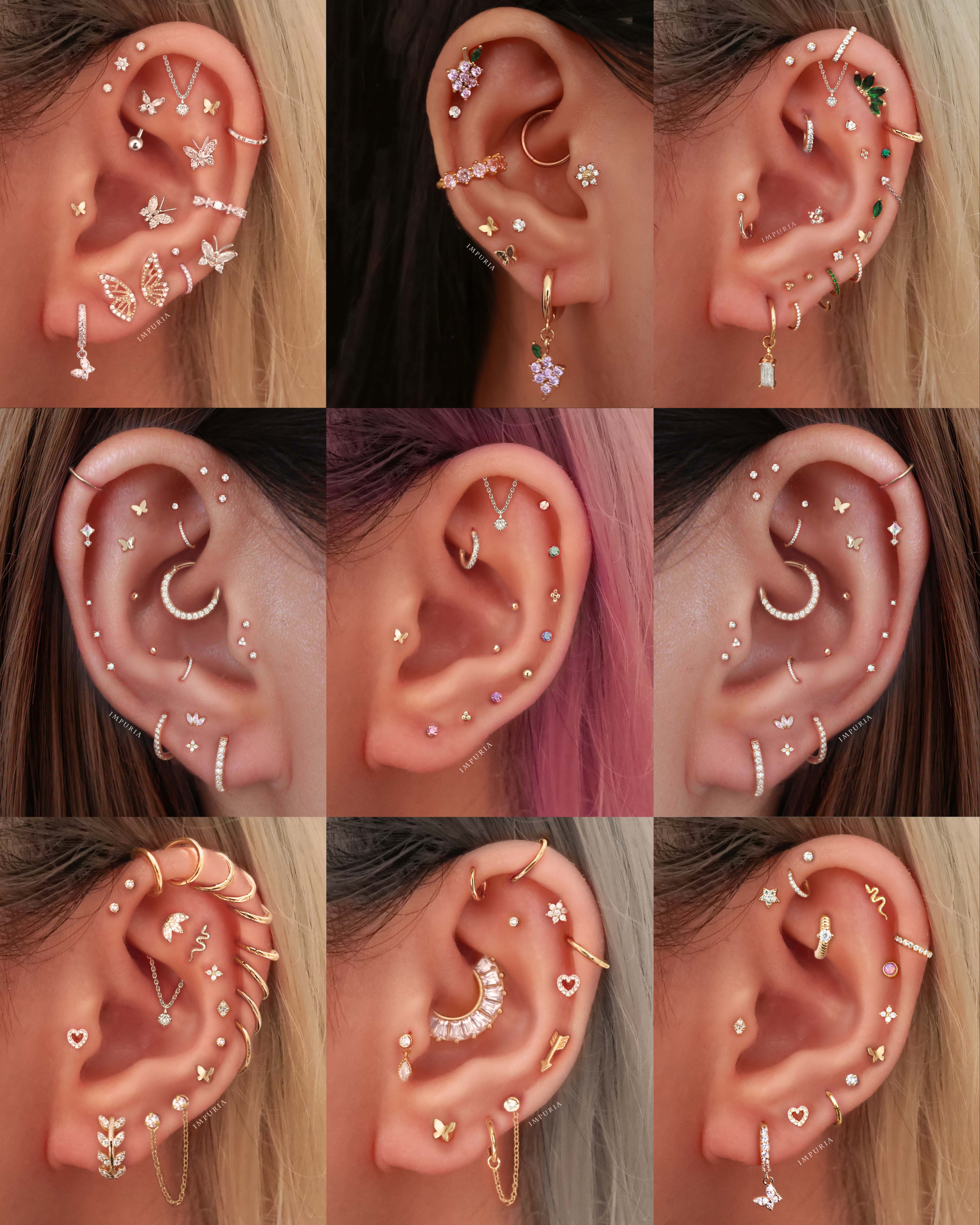 Papillon Butterfly Ear Piercing Earring Stud