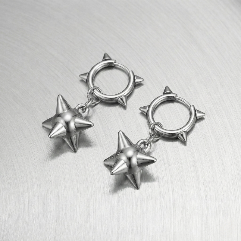 Mace Stainless Steel Earrings