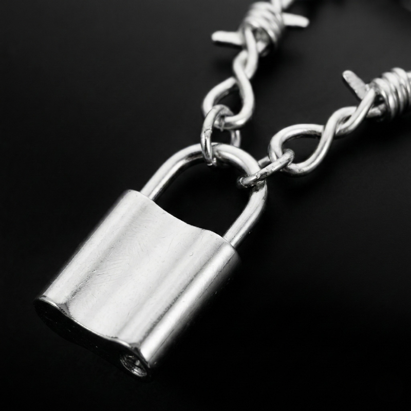 Barbed Lock Stainless Steel Necklace