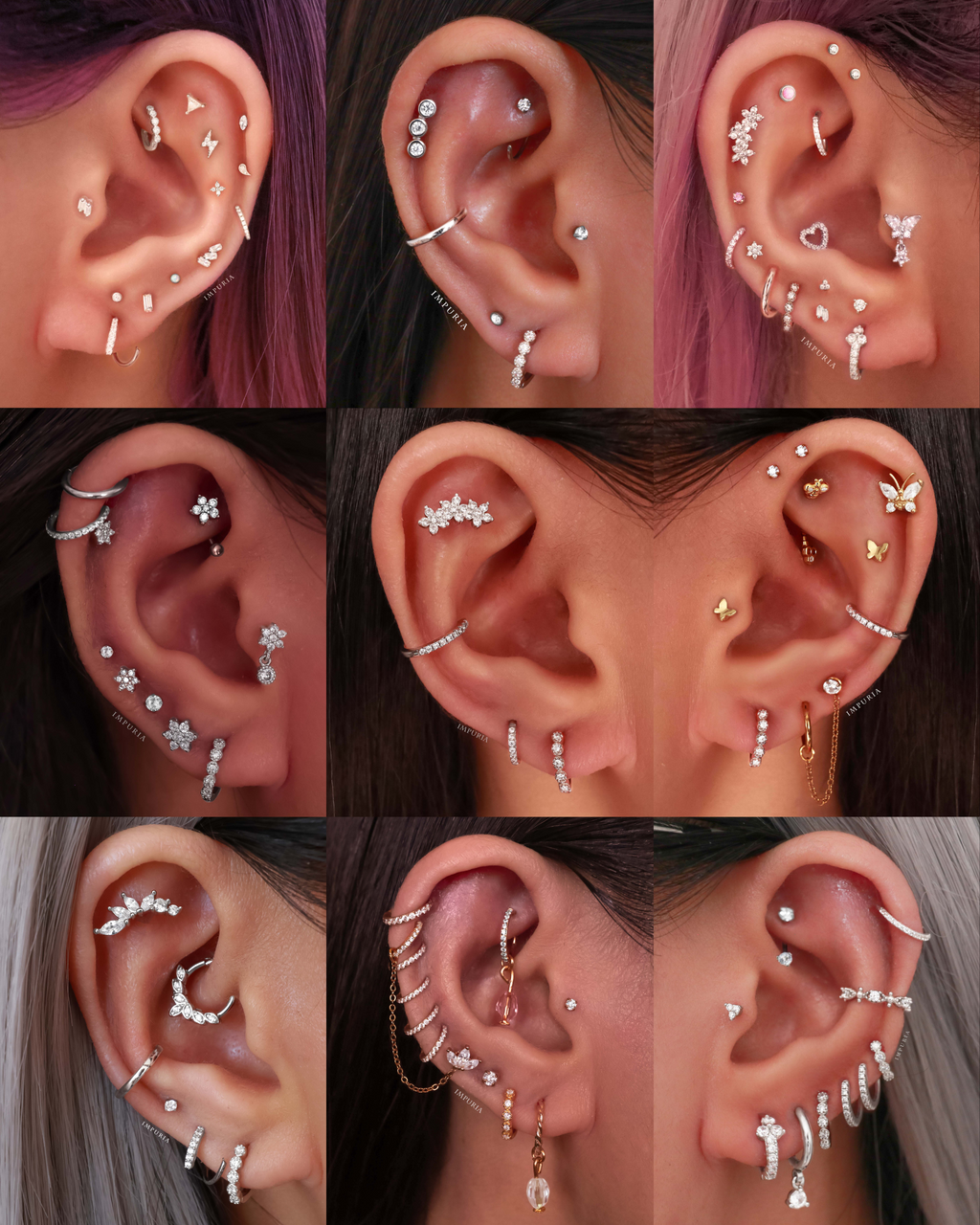 Jules Crystal Bezel Milgrain Hoop Huggie Earrings