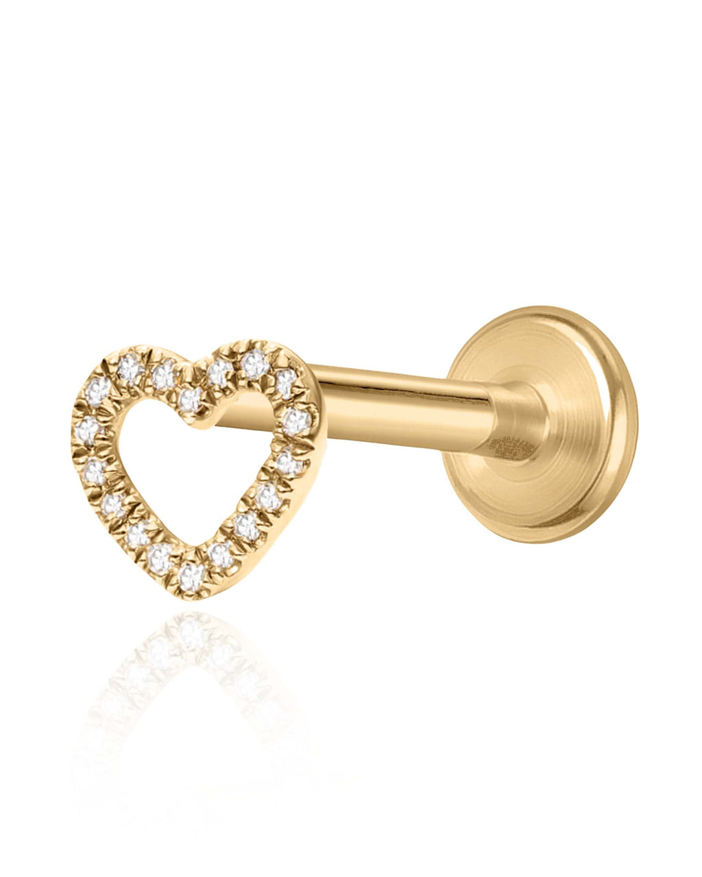 Amor Heart Ear Piercing Stud
