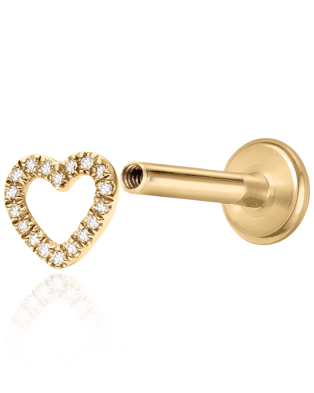 Amor Heart Ear Piercing Stud