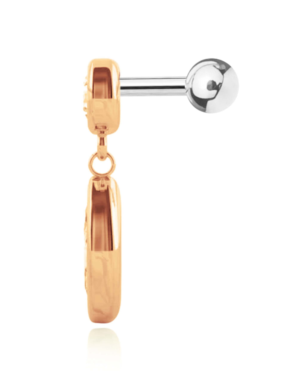 Angel Hearts & Celestial Crystal Drop Ear Piercing Earring Stud Set