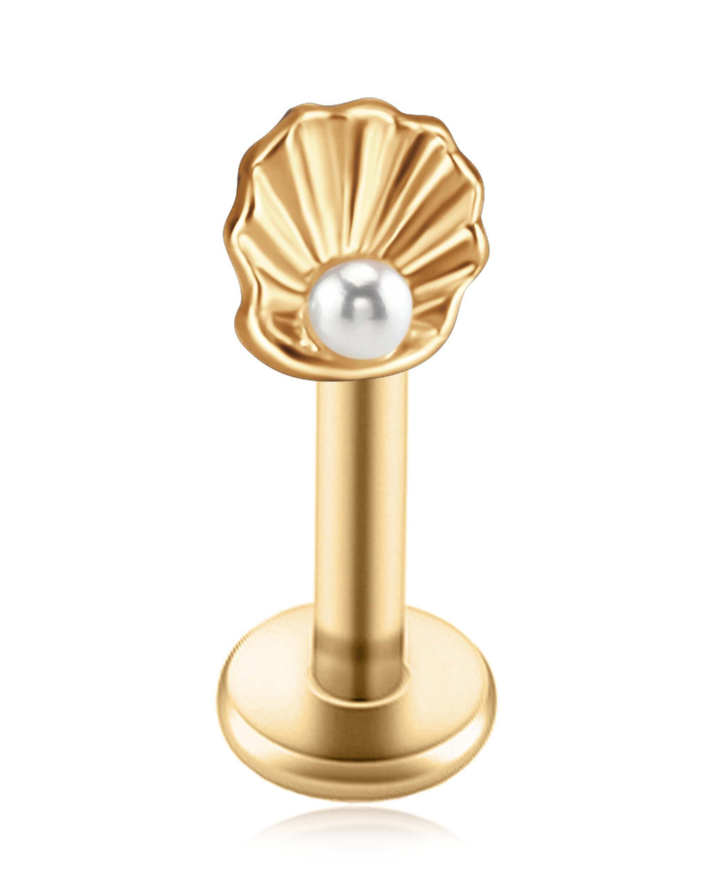 Atlantis Pearl Seashell Ear Piercing Earring Stud Set