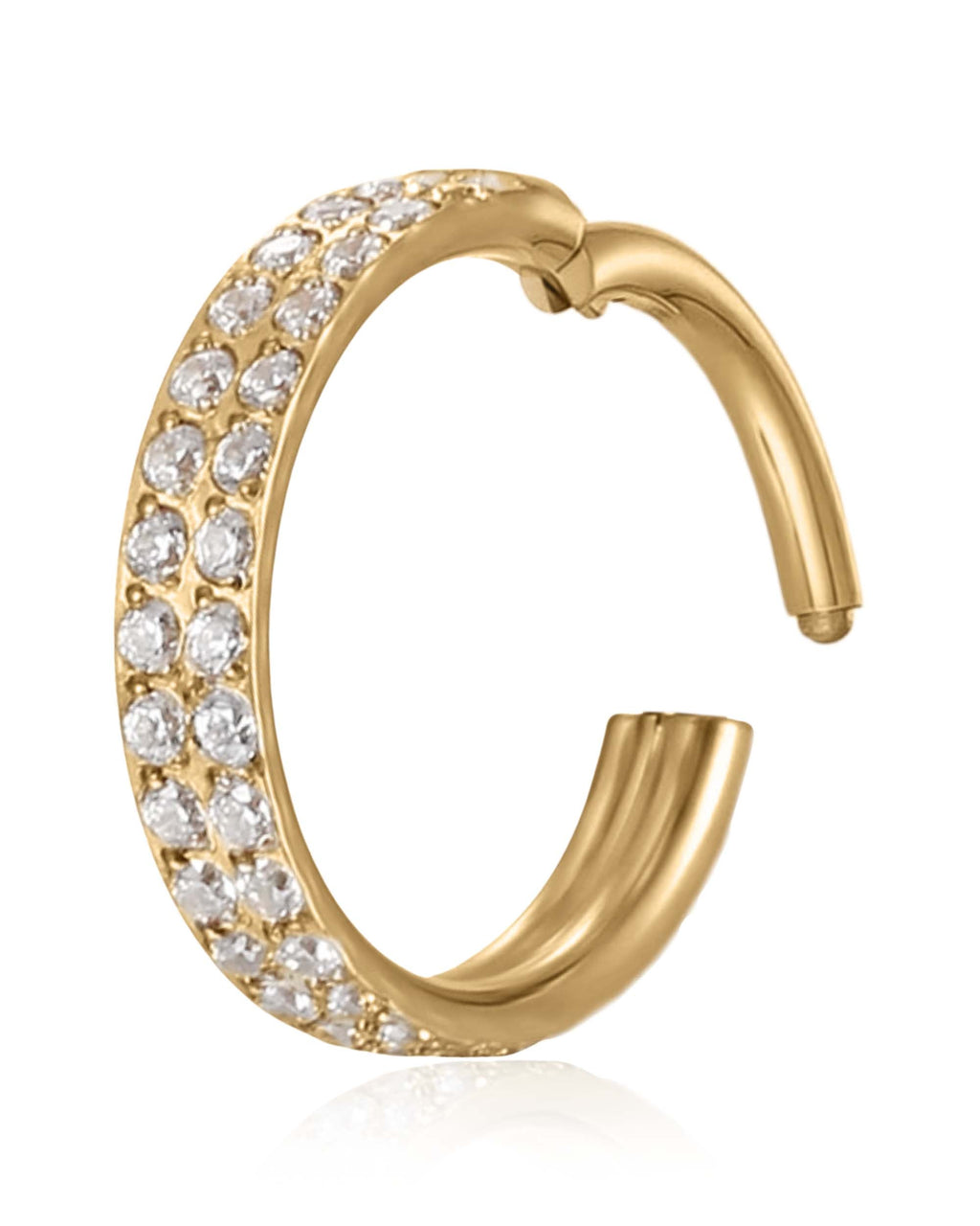 Bella Double Pave Hoop Ring Clicker