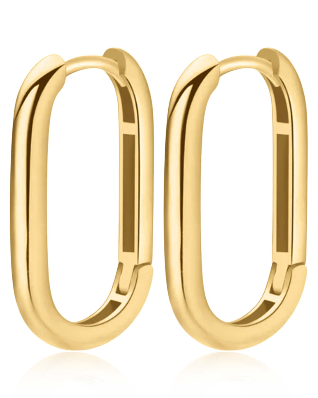 Bordeaux Rectangle Huggie Hoop Earrings