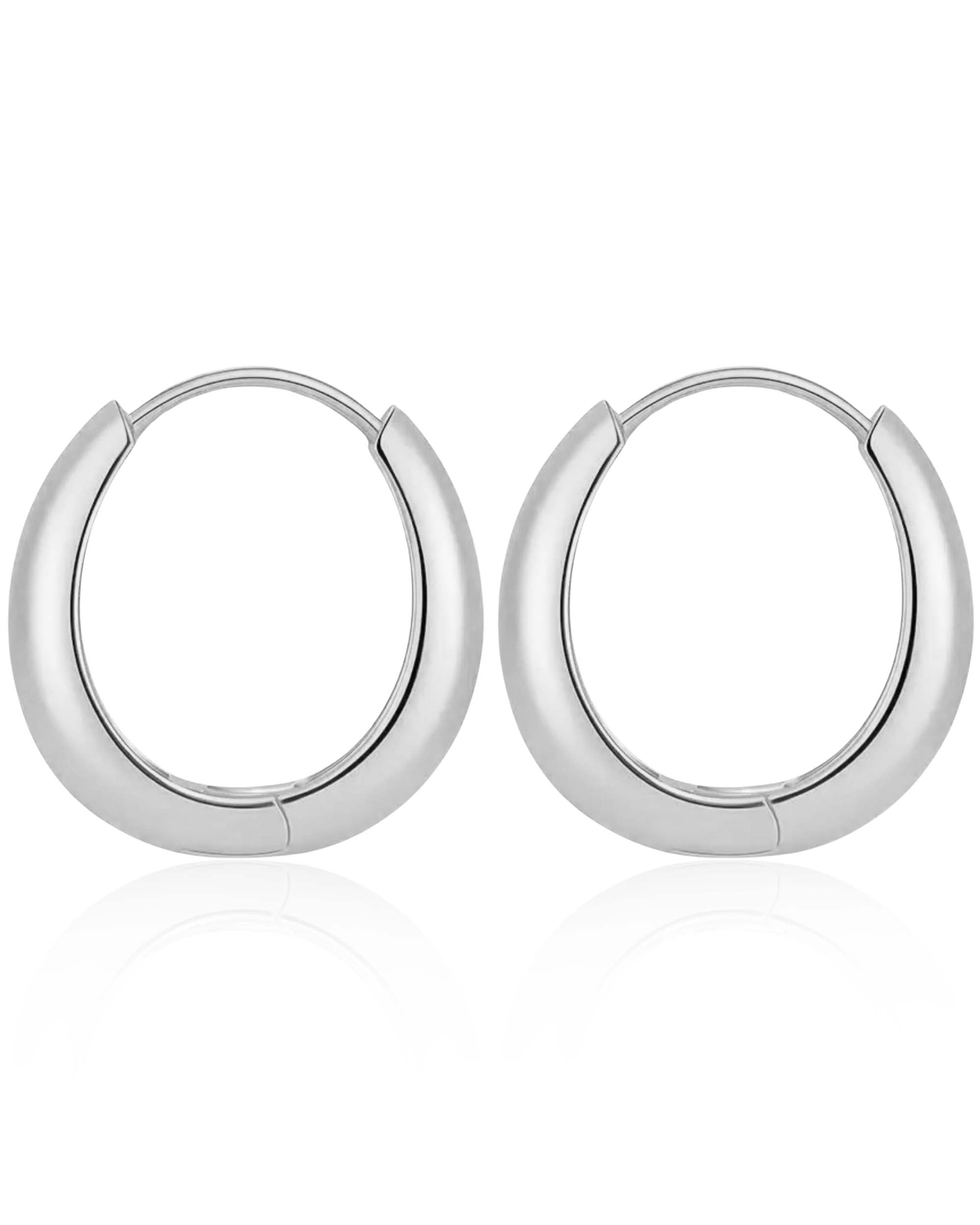 Brandy Chunky Dome Polished Huggie Hoop Earrings