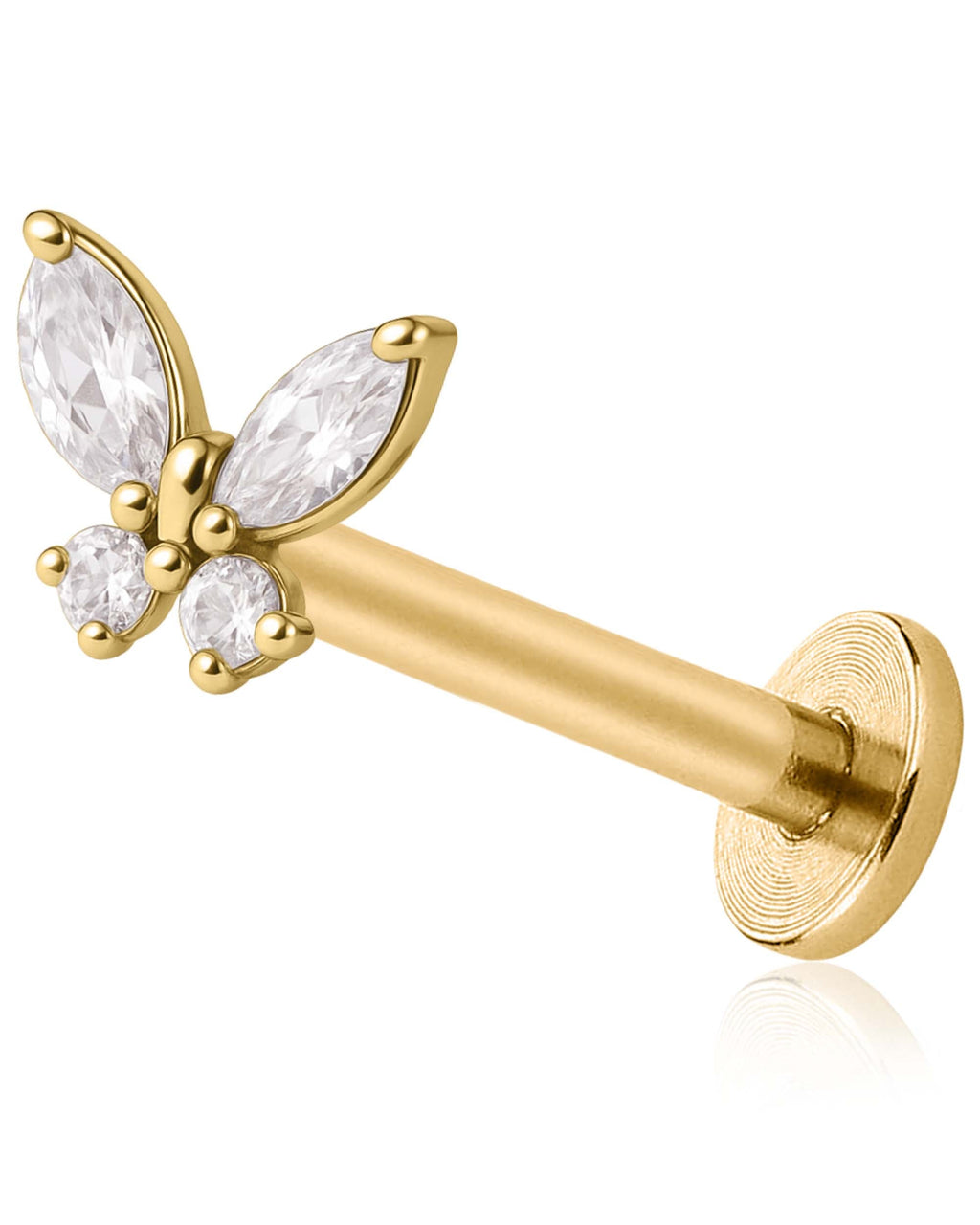 Breezy Butterfly Nose Piercing Stud