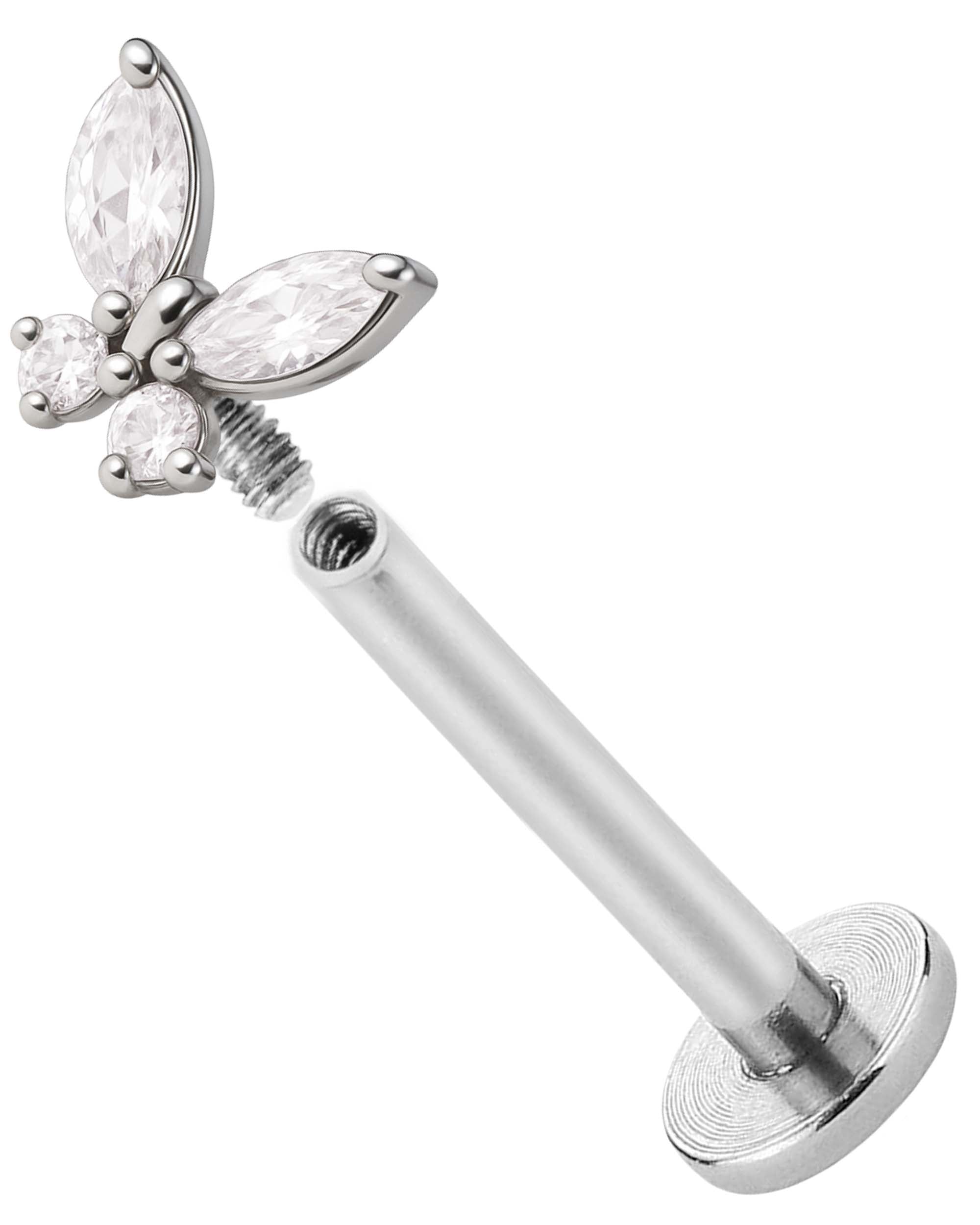 Breezy Butterfly Nose Piercing Stud