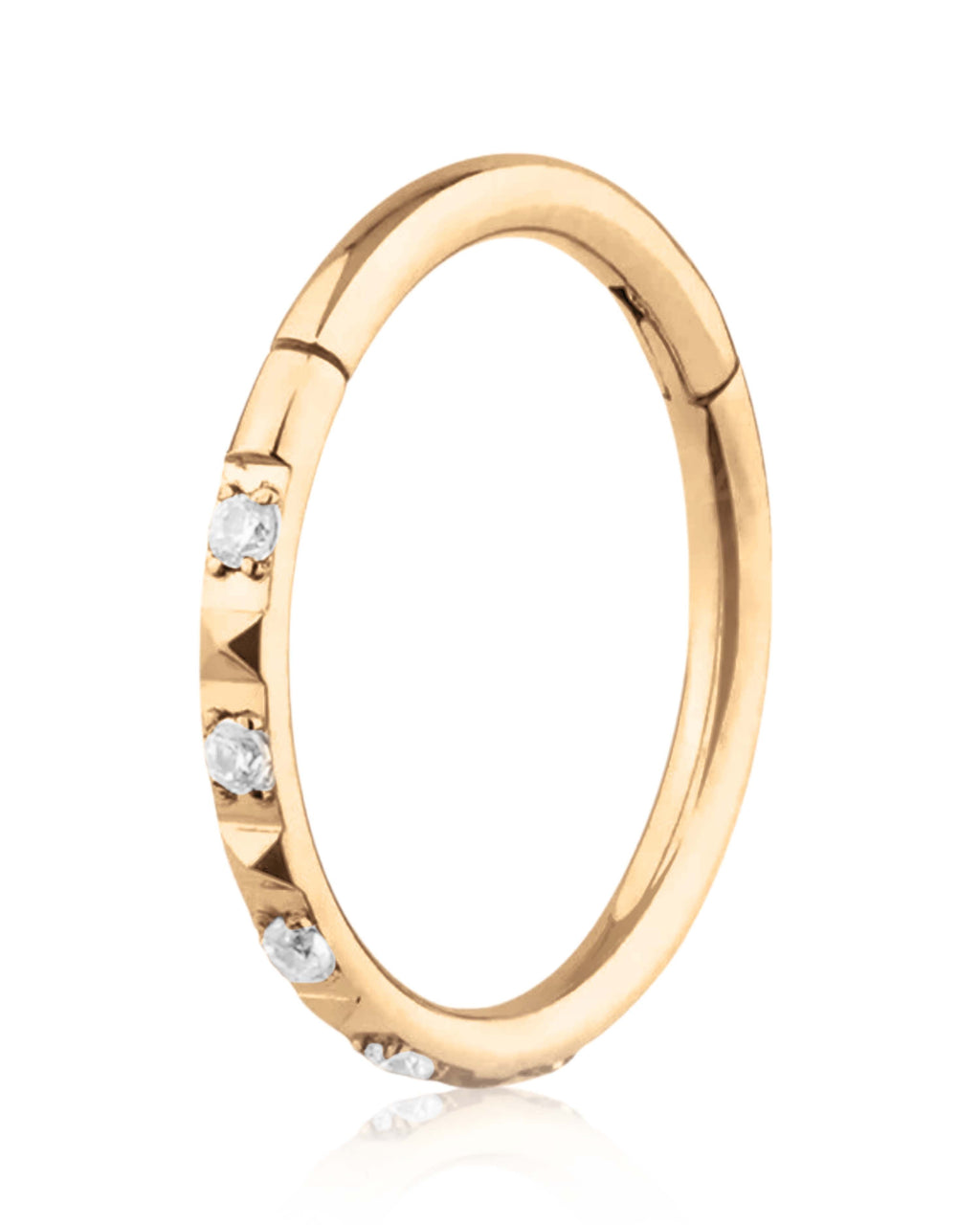 Brilliance Eternity Hinged Segment Hoop Ring Clicker