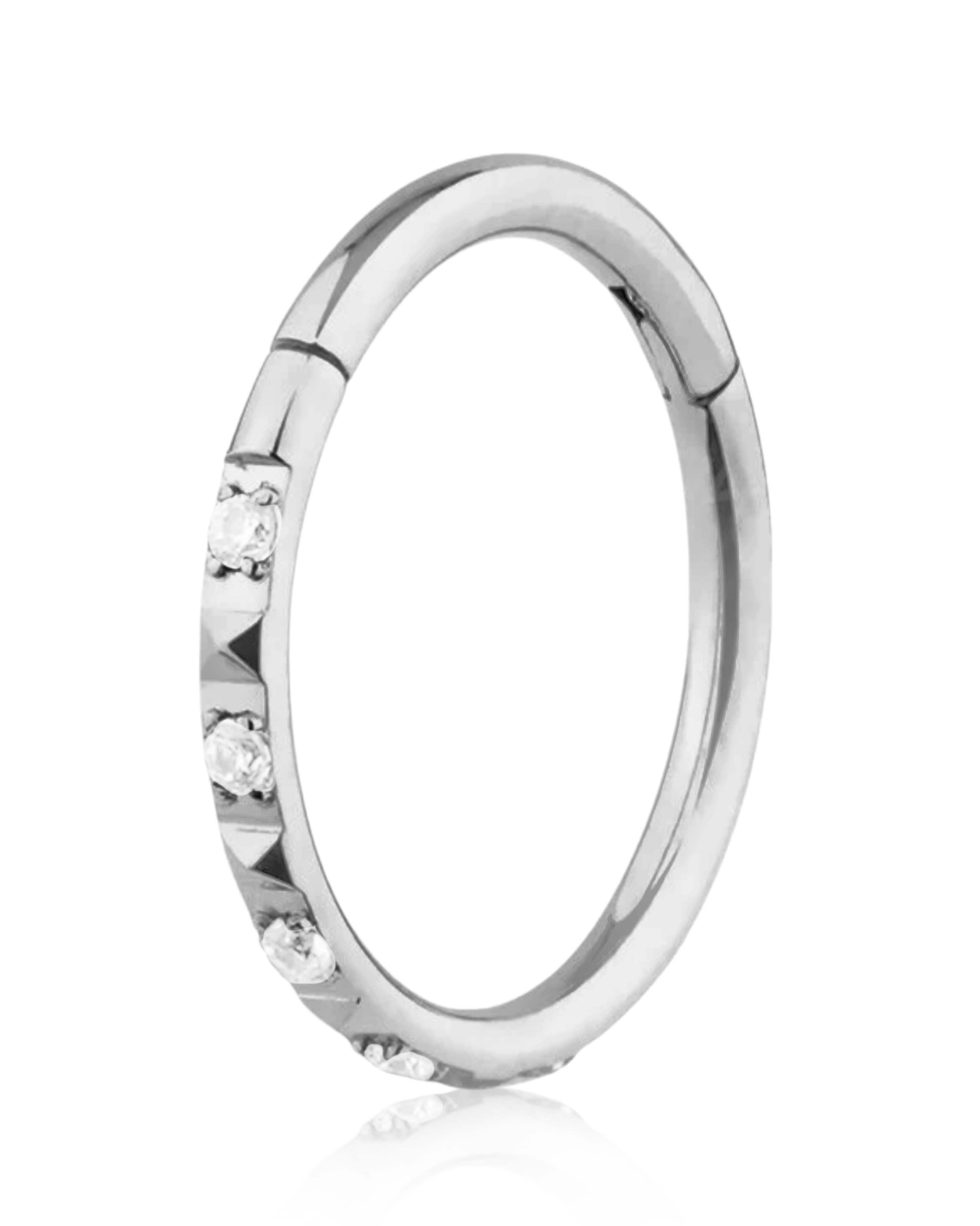 Brilliance Eternity Hinged Segment Hoop Ring Clicker