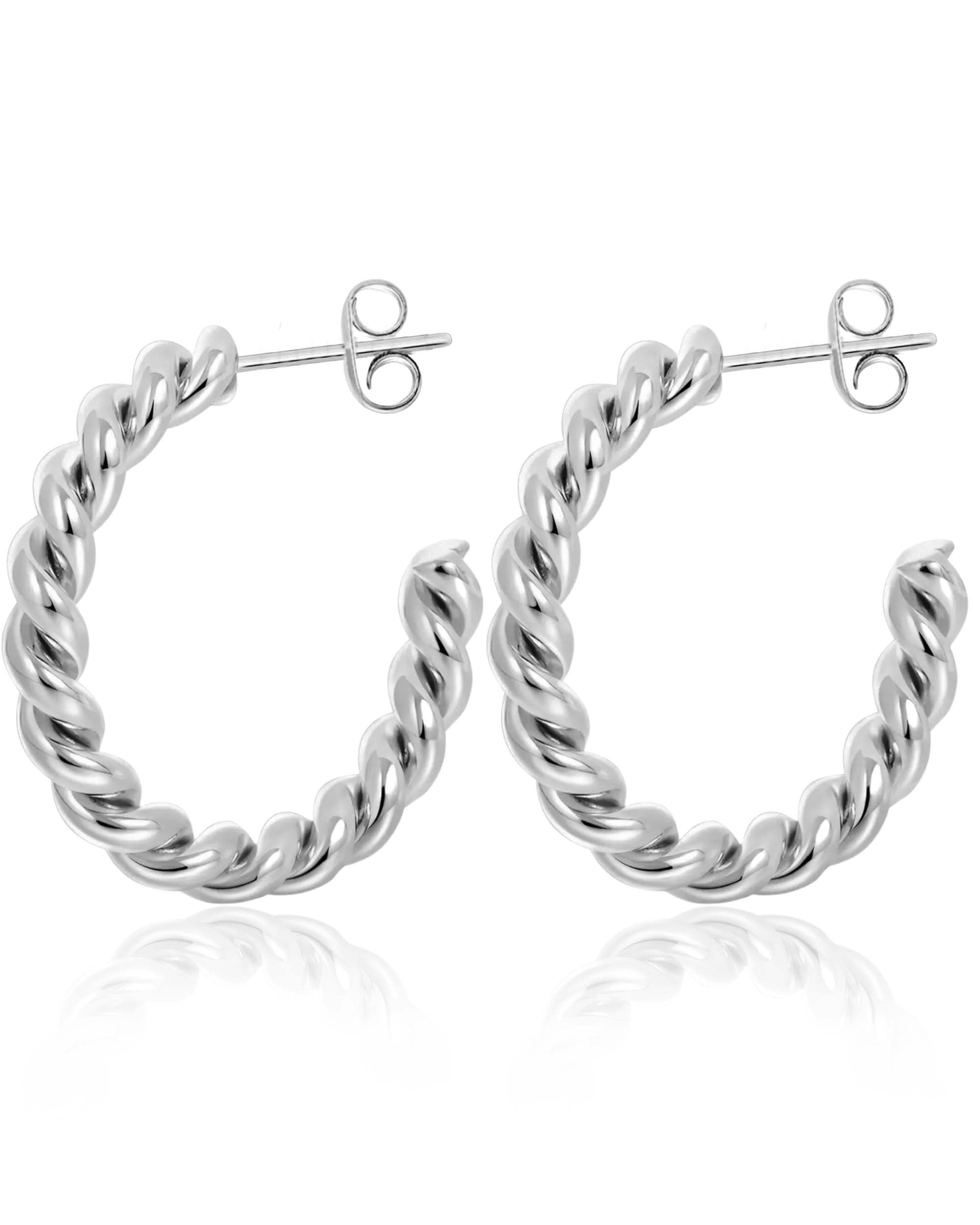 Calypso Twisted Medium Hoop Earrings