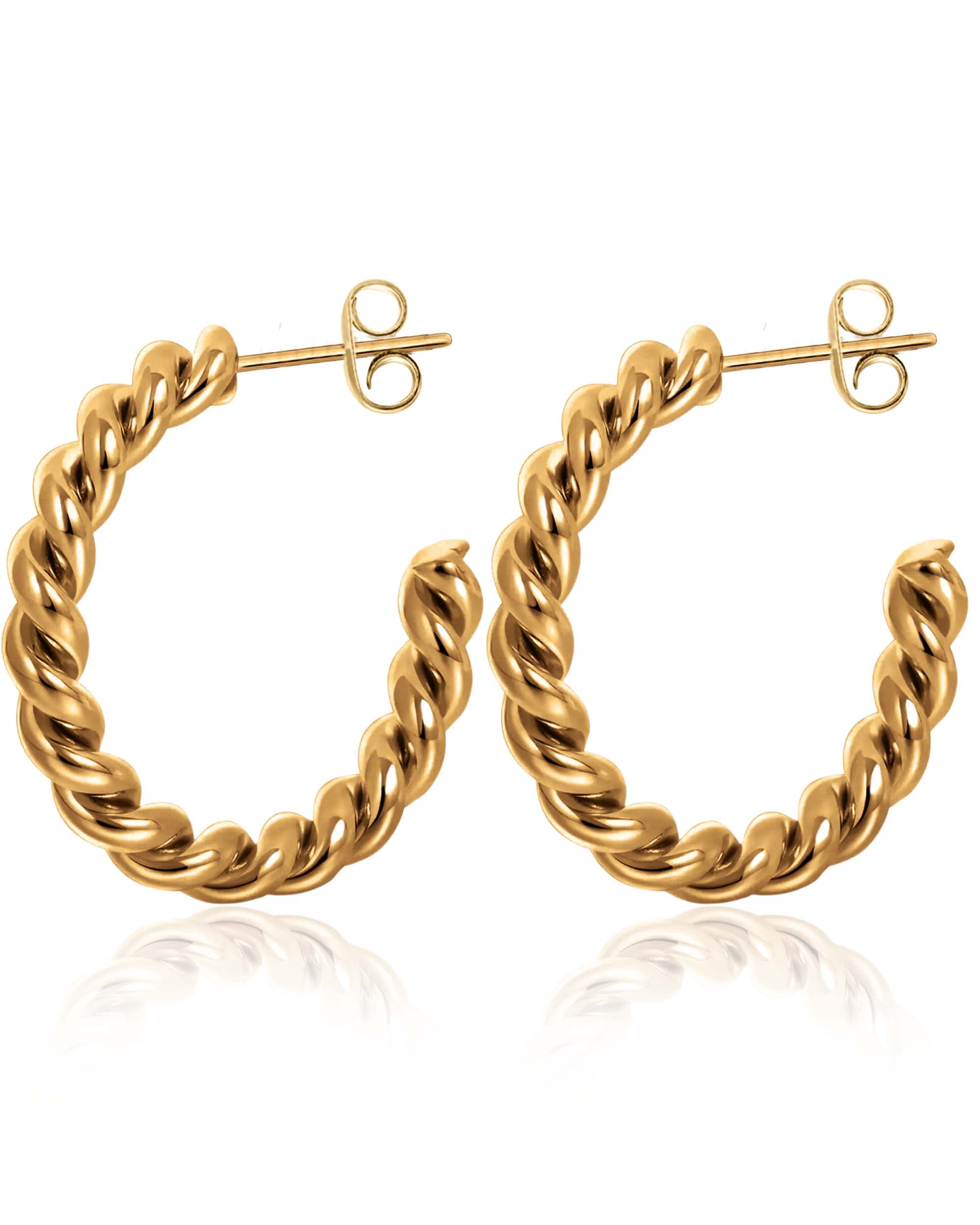 Calypso Twisted Medium Hoop Earrings