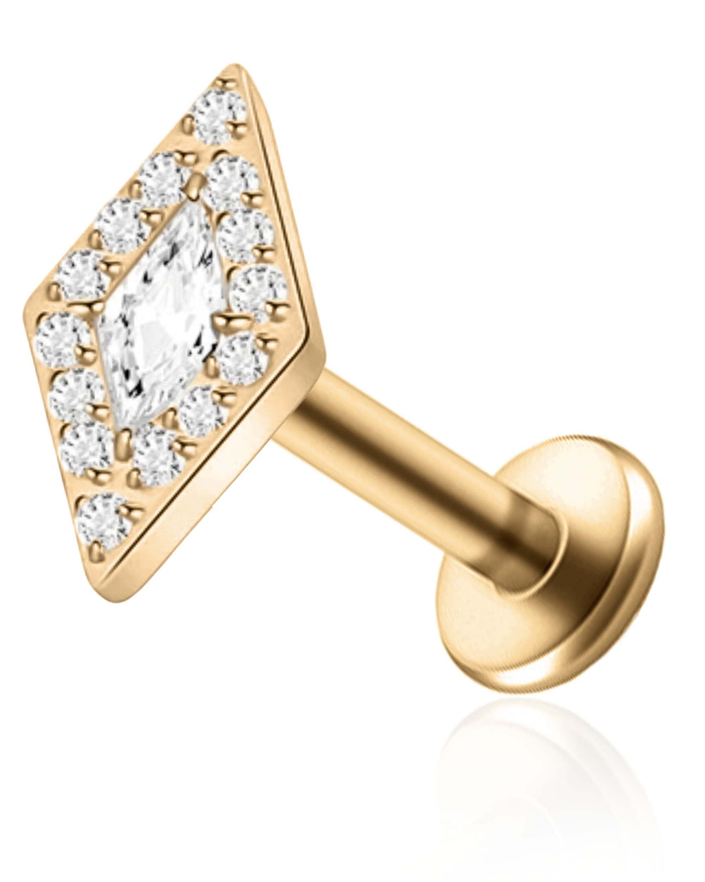 Chance Halo Rhombus Ear Piercing Stud