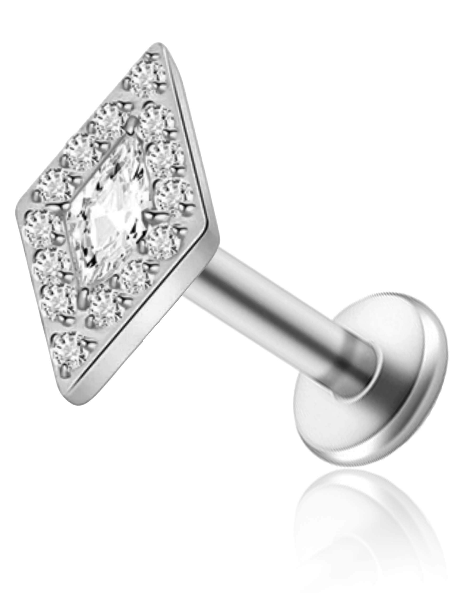 Chance Halo Rhombus Ear Piercing Stud