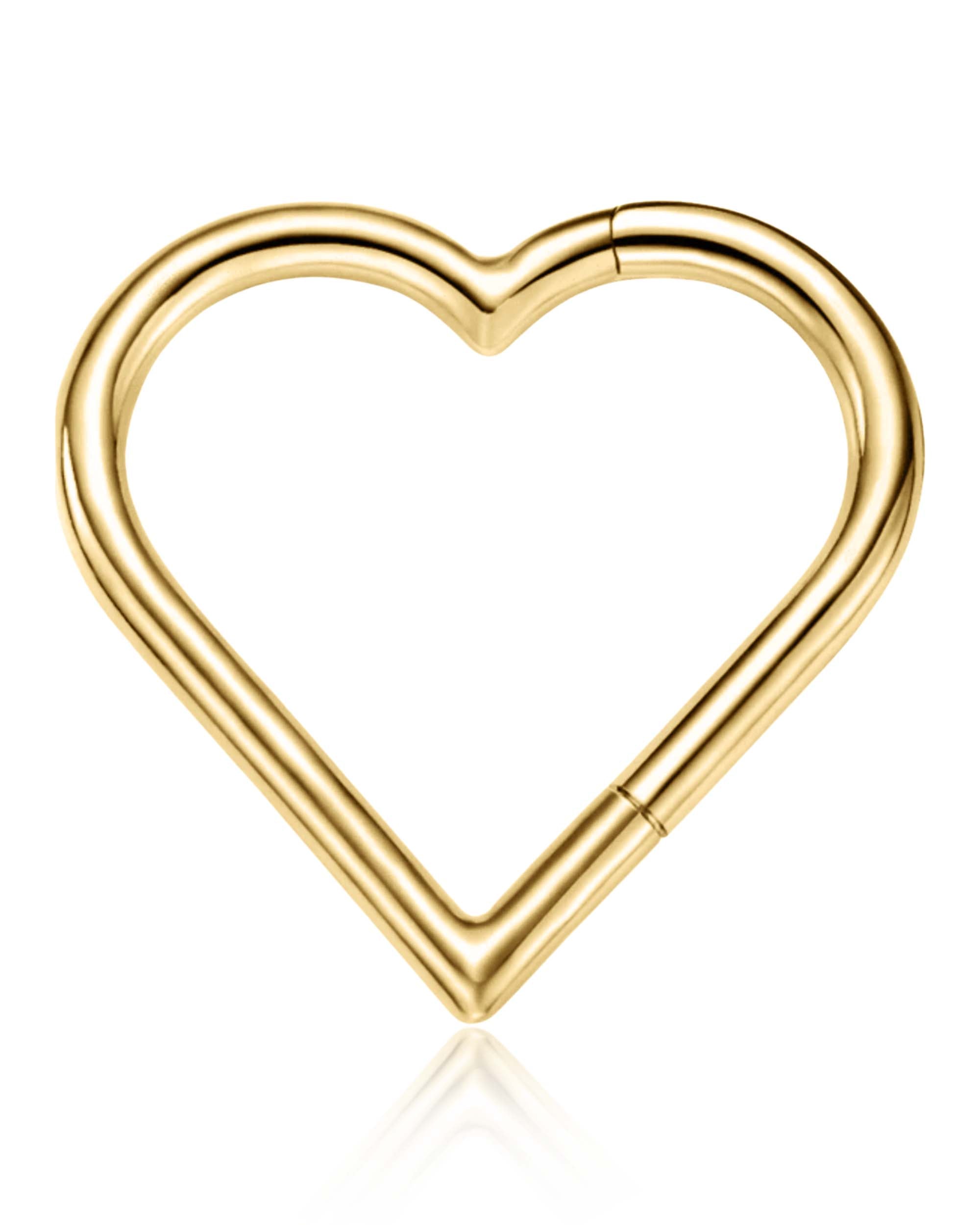 Cherie Heart Daith Ring Hoop Clicker