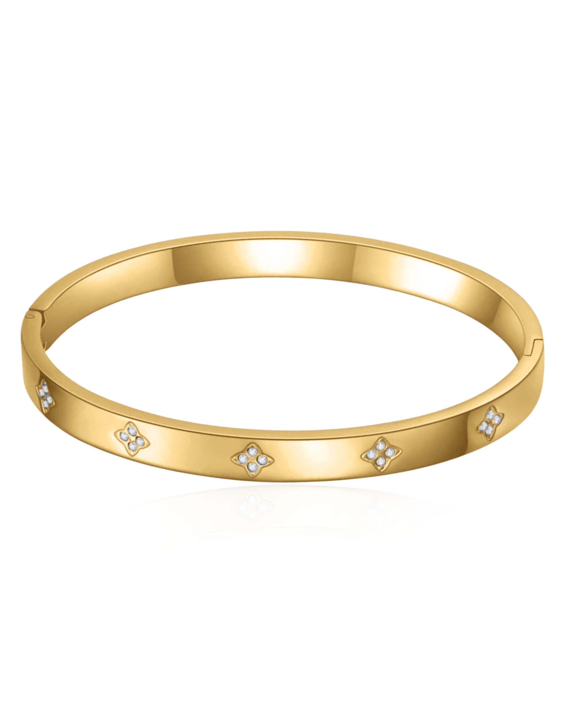 Lucky Clover Bangle Bracelet