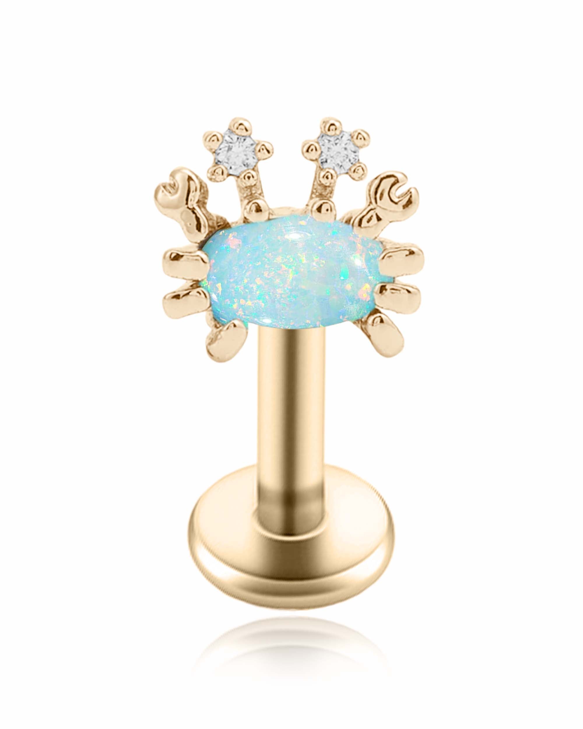Crabby Opal Crab Ear Piercing Earring Stud