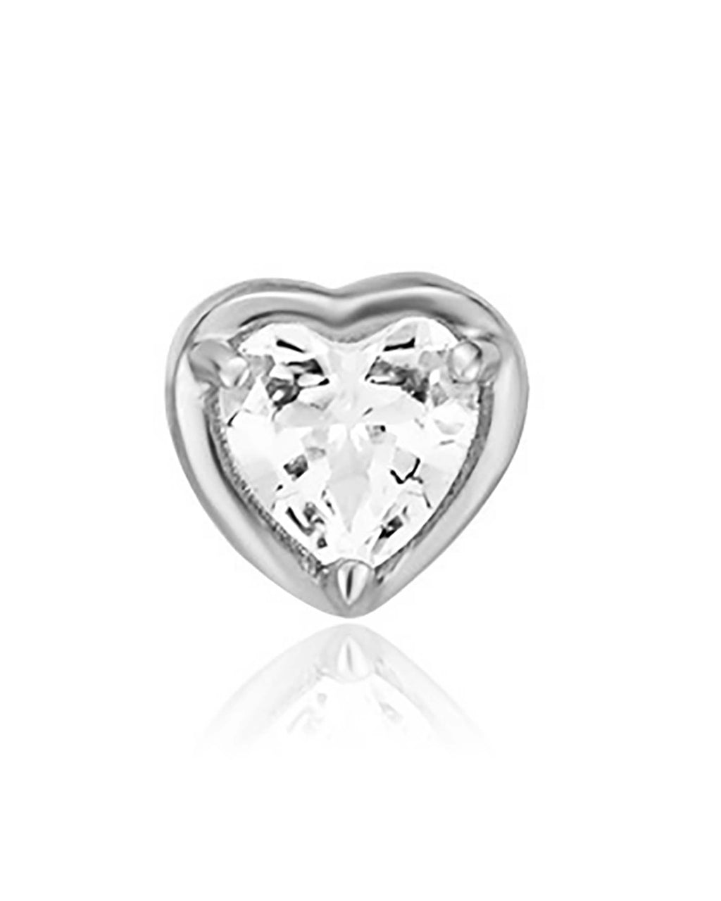 Desire Crystal Heart Ear Piercing Earring Stud