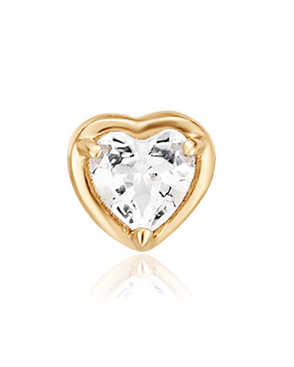 Desire Crystal Heart Ear Piercing Earring Stud