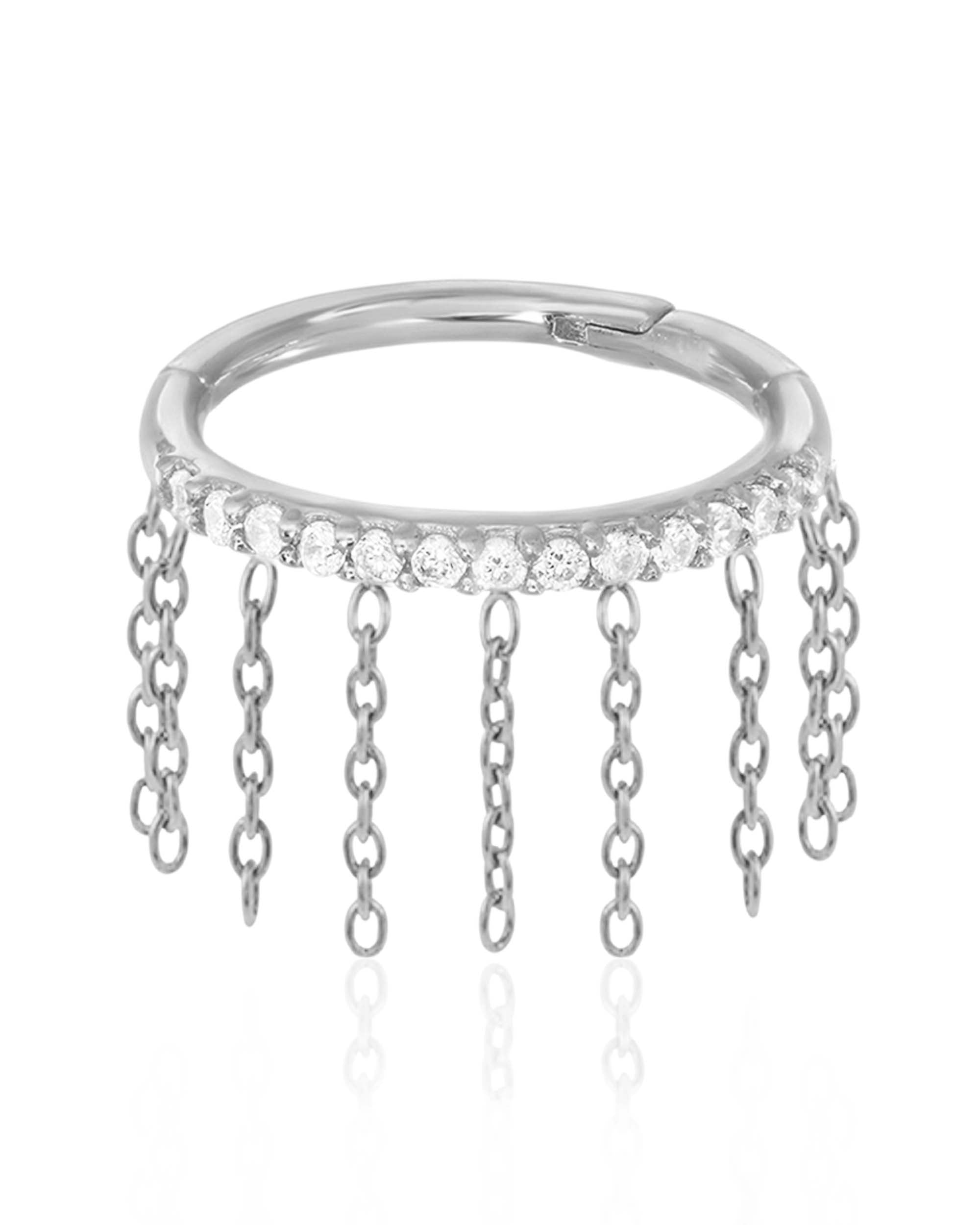 Drip Chain Drop Hoop Ring Clicker