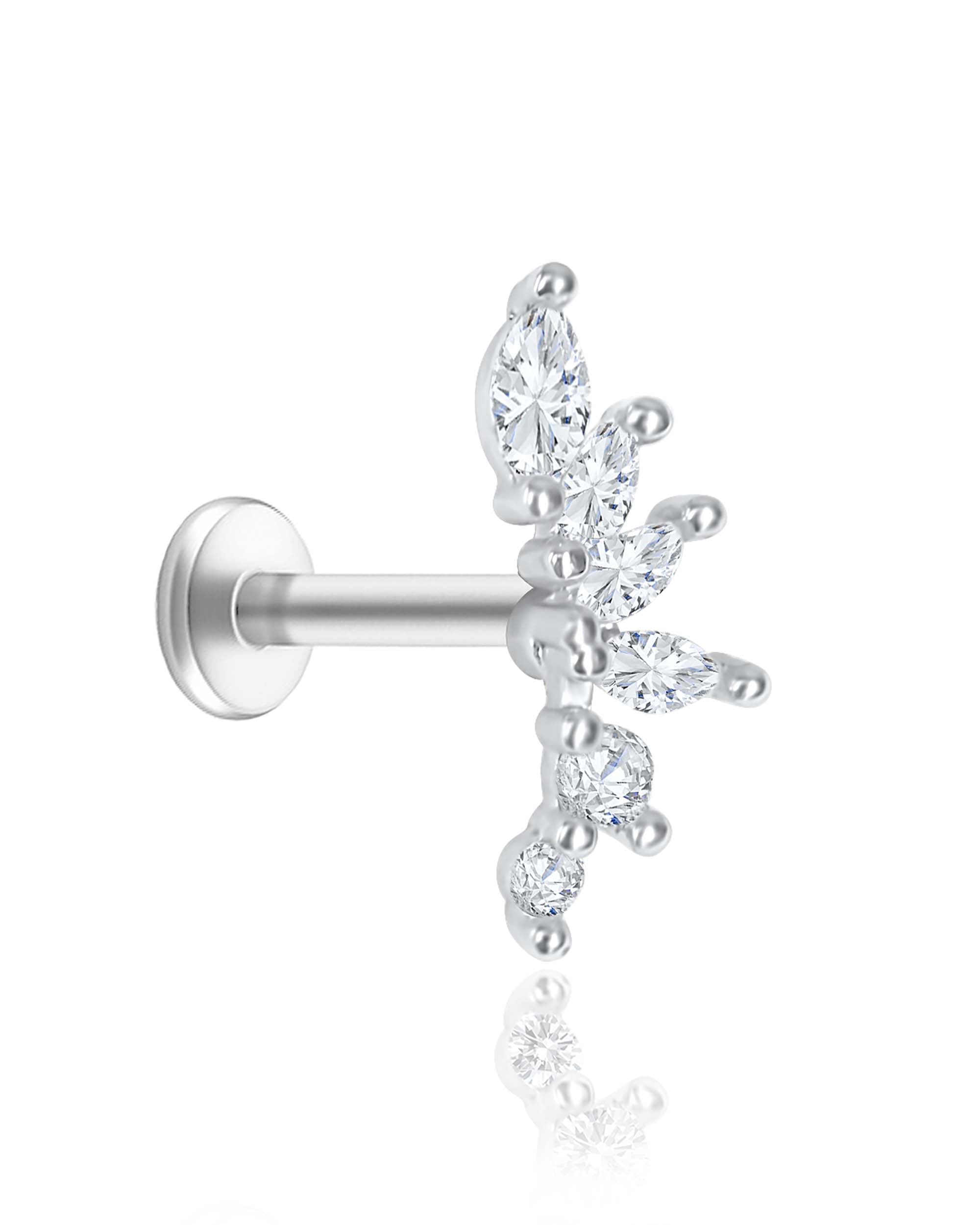 Dynasty Marquise Cluster Ear Piercing Earring Stud