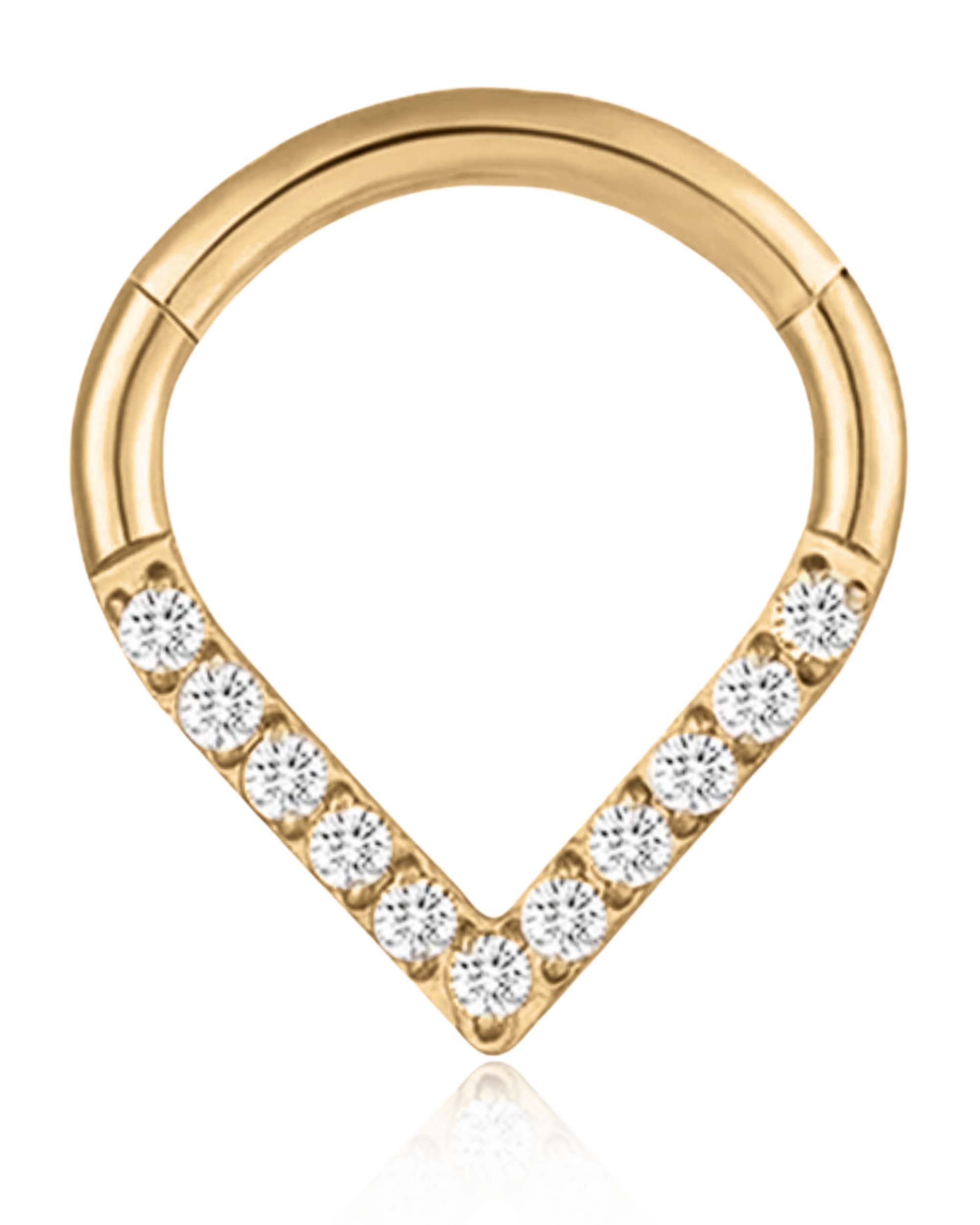 Eva Daith V Shaped Hoop Ring Clicker