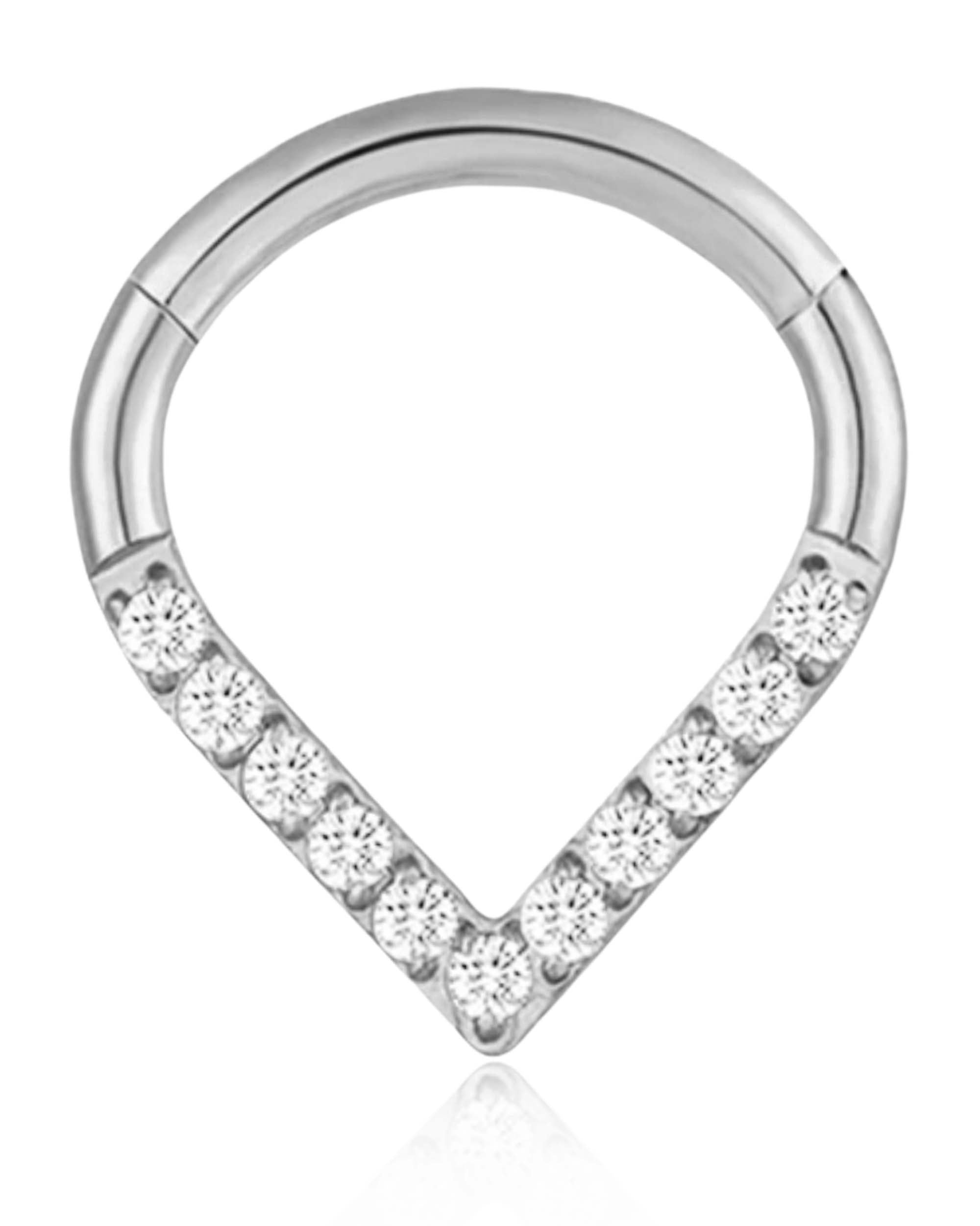 Eva Daith V Shaped Hoop Ring Clicker