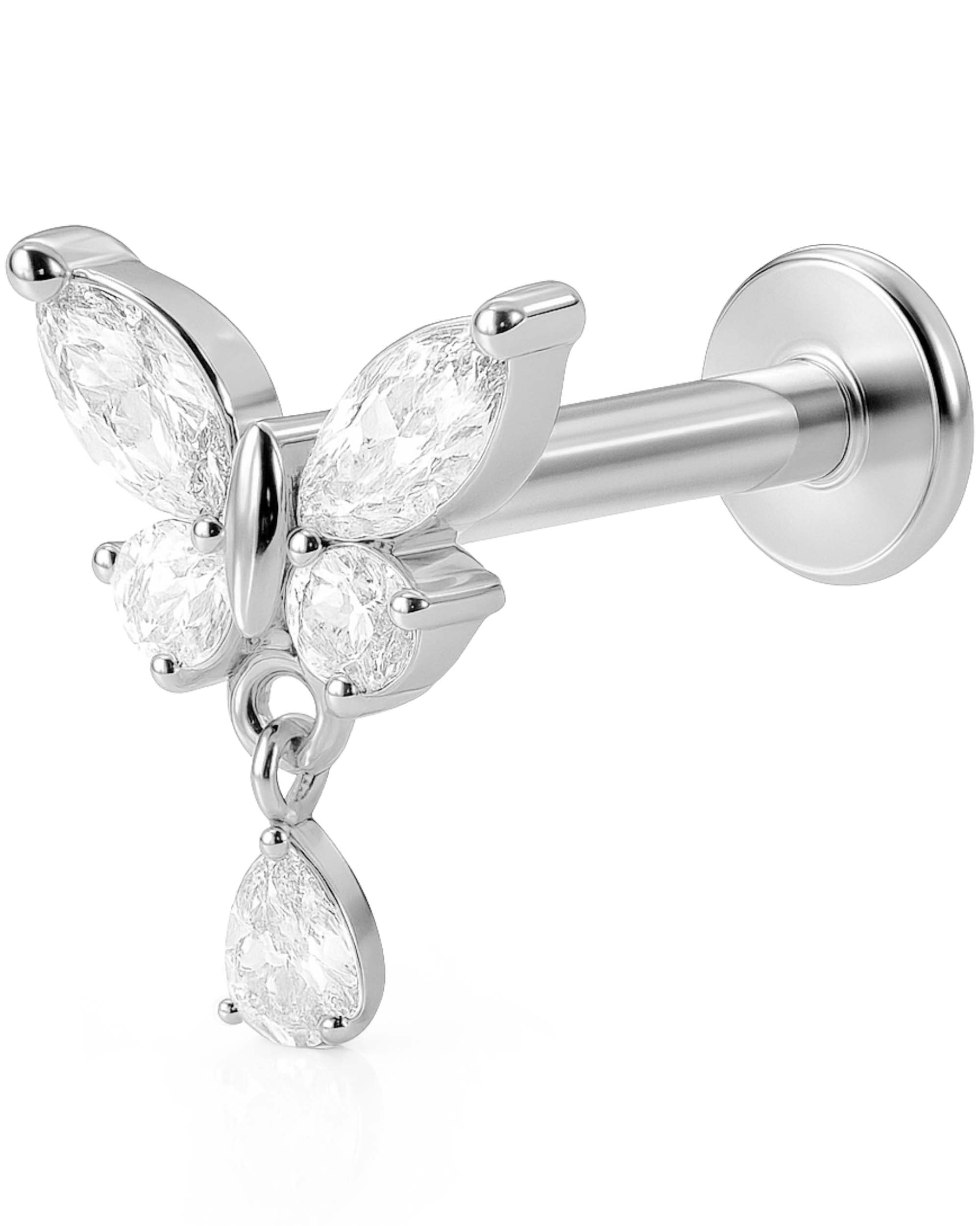 Fairy Drop Butterfly Ear Piercing Stud