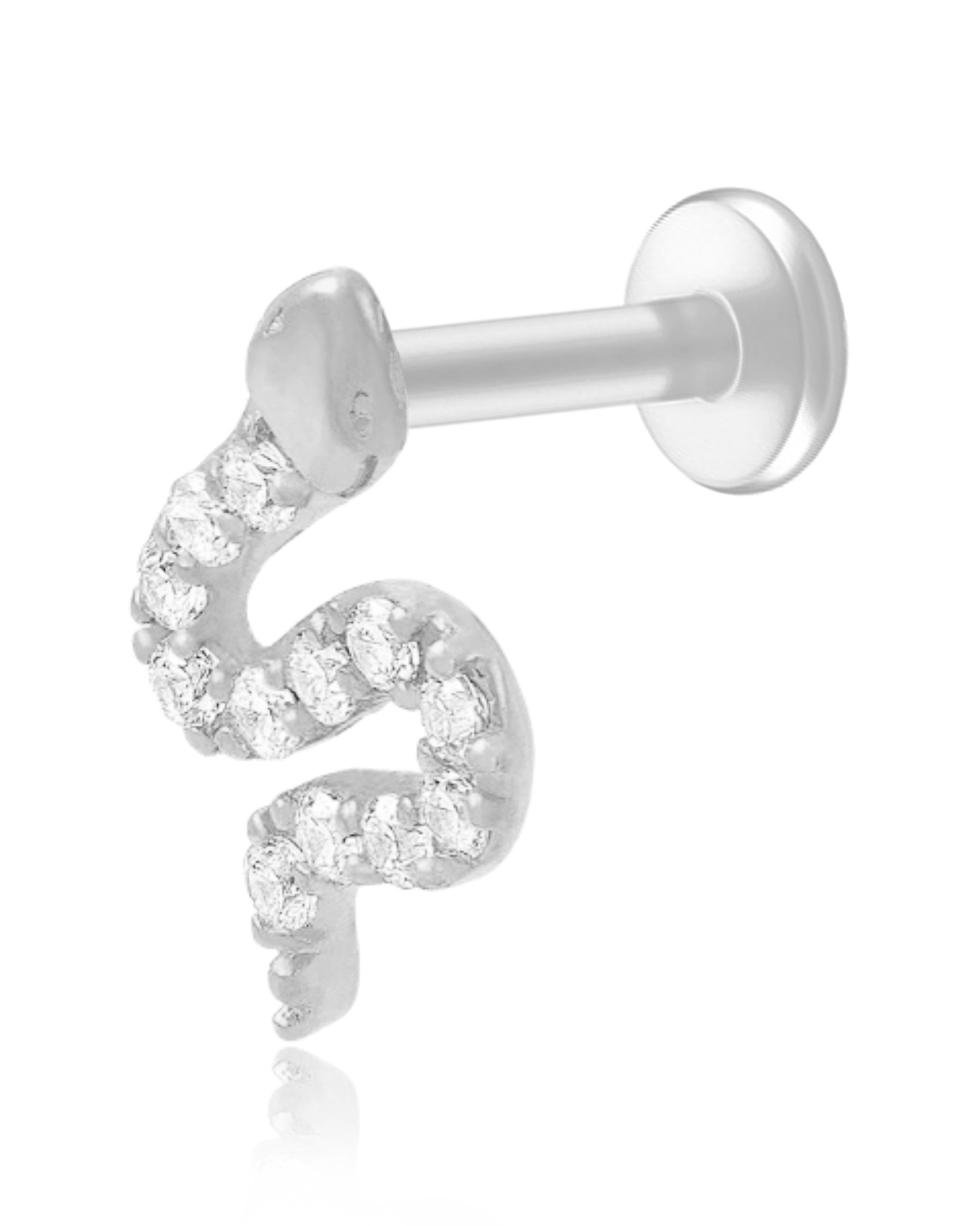 Fangs Crystal Snake Ear Piercing Earring Stud