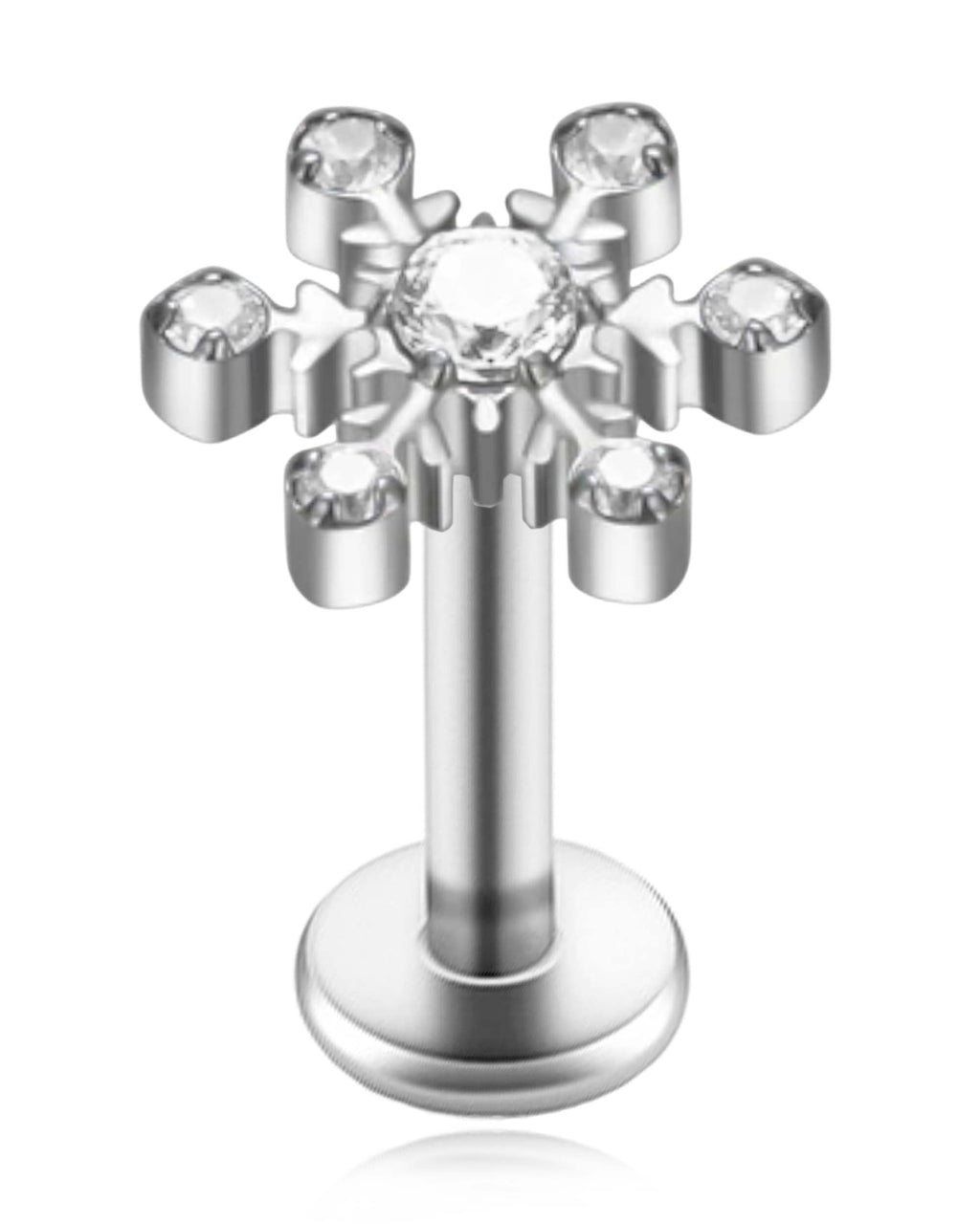 Frozen Crystal Snowflake Ear Piercing Earring Stud Set