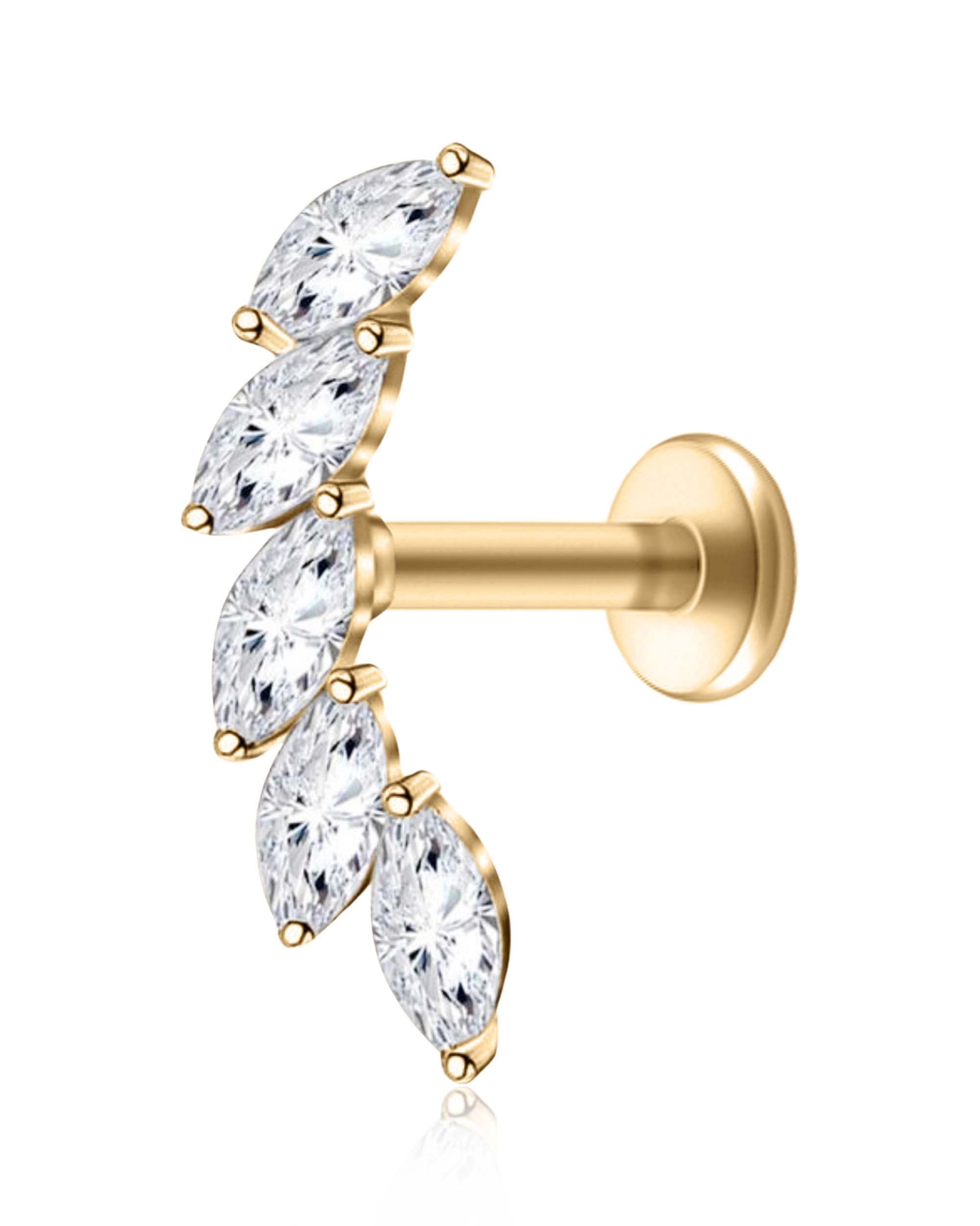 Gracie Five Cluster Ear Piercing Stud